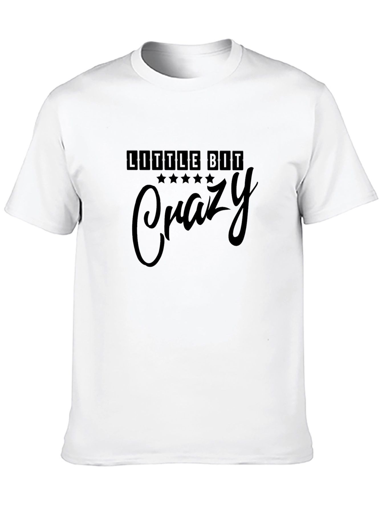 Little Bit Crazy Graphic Tee - Black Cotton Blend