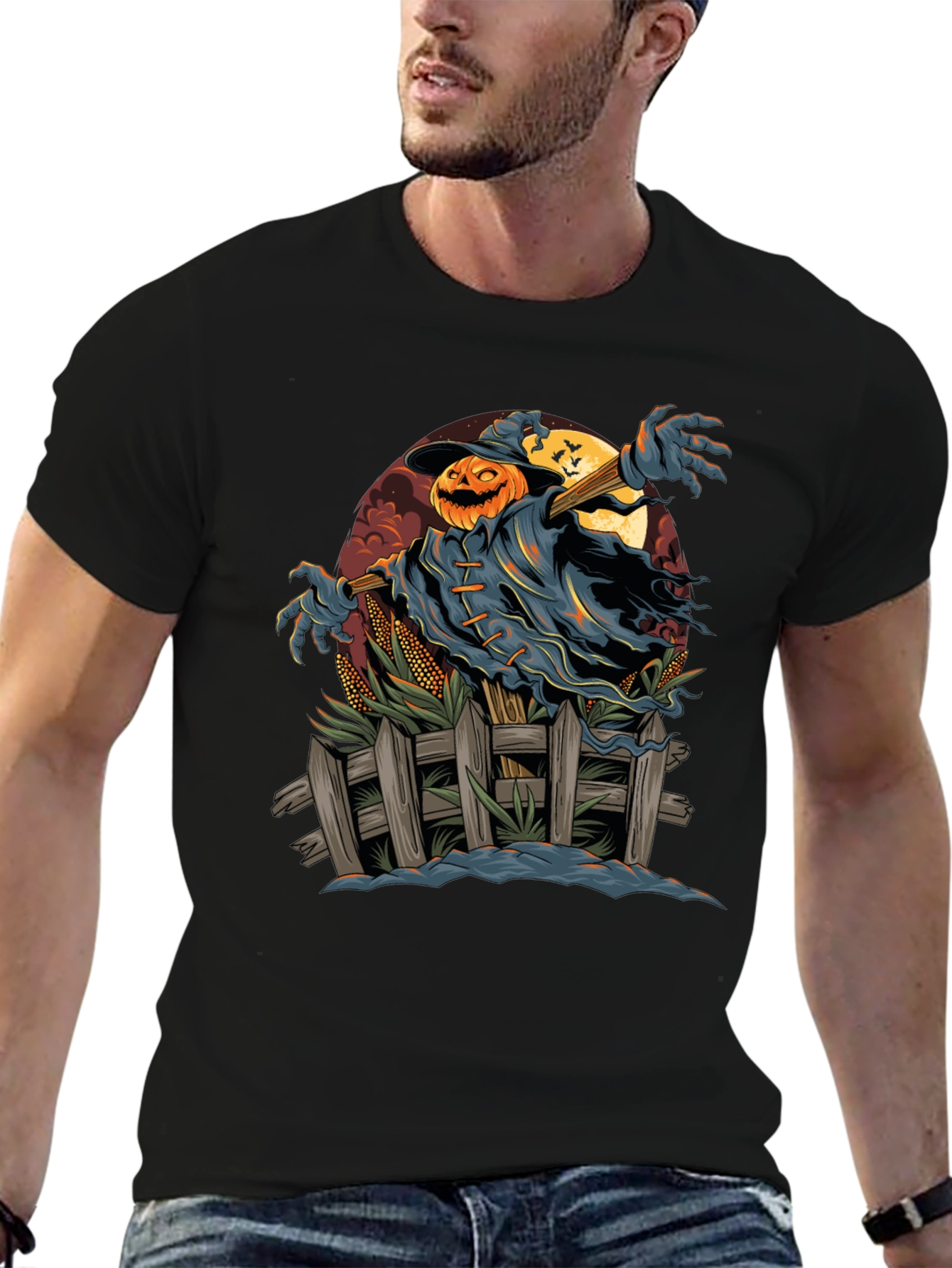 Scary Halloween Scarecrow T-Shirt