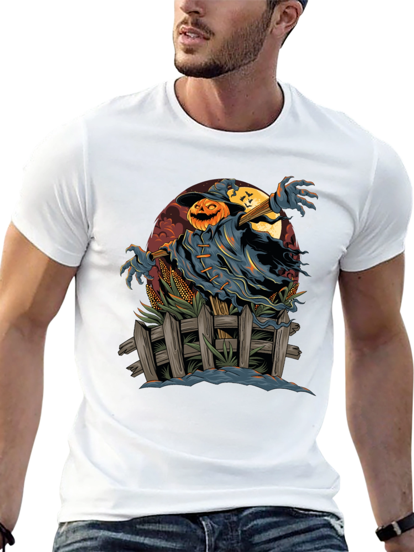 Scary Halloween Scarecrow T-Shirt