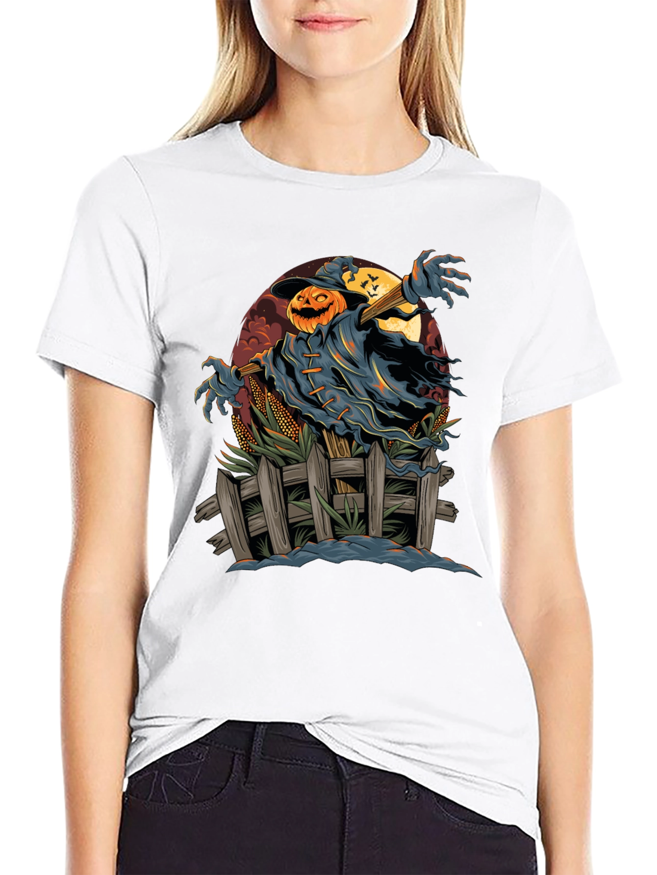 Scary Halloween Scarecrow T-Shirt