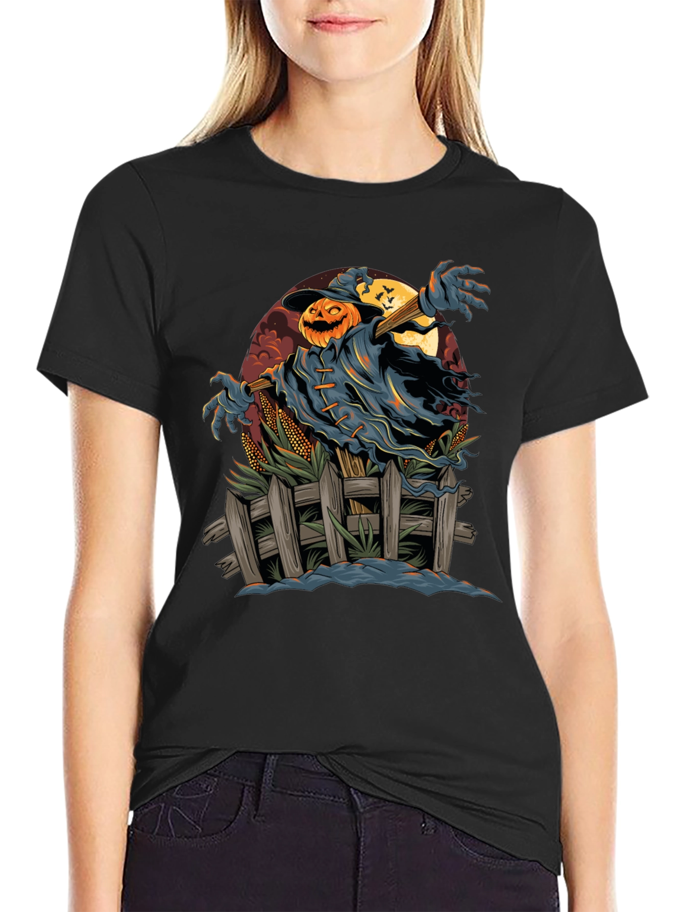 Scary Halloween Scarecrow T-Shirt
