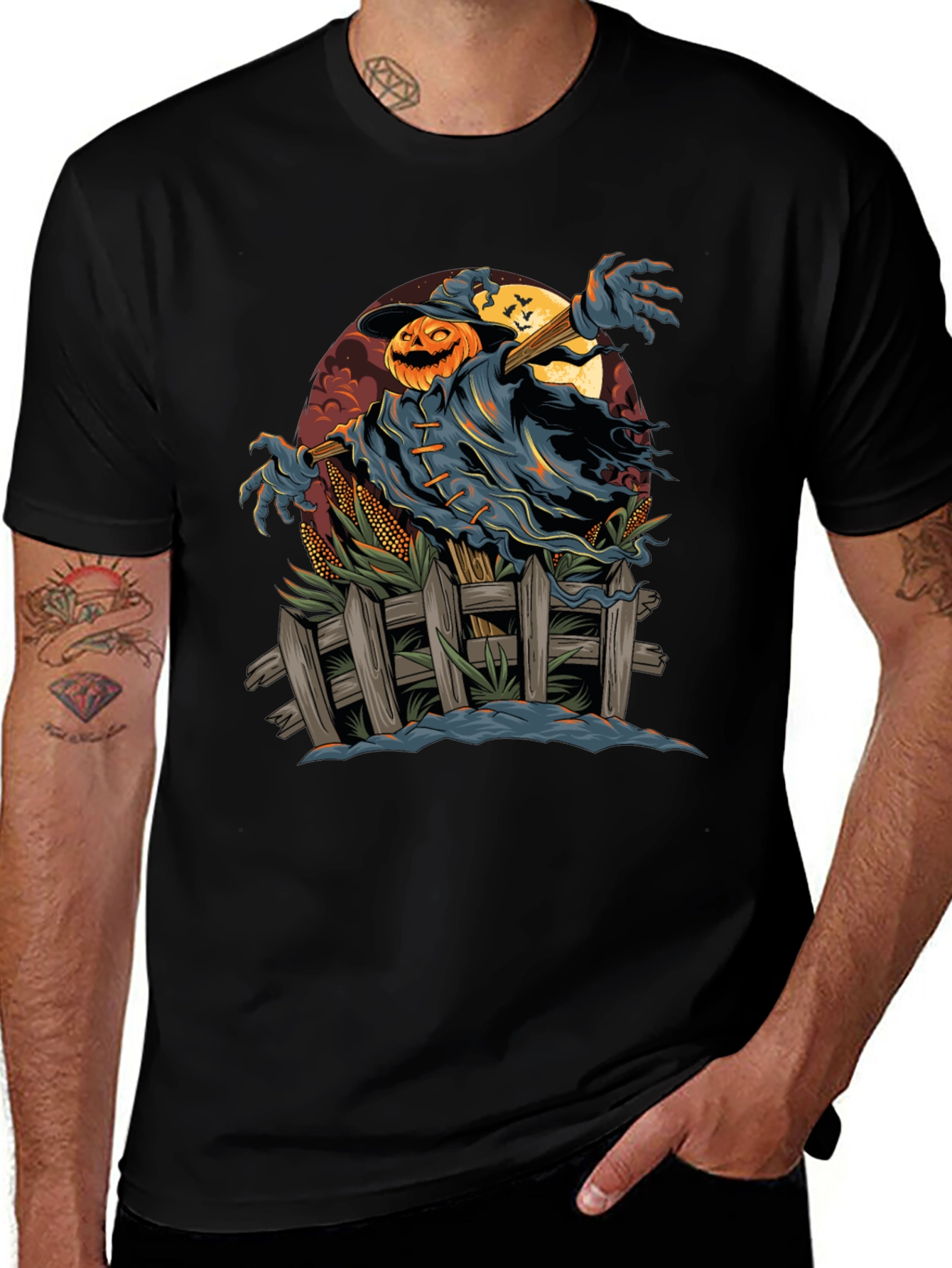 Scary Halloween Scarecrow T-Shirt