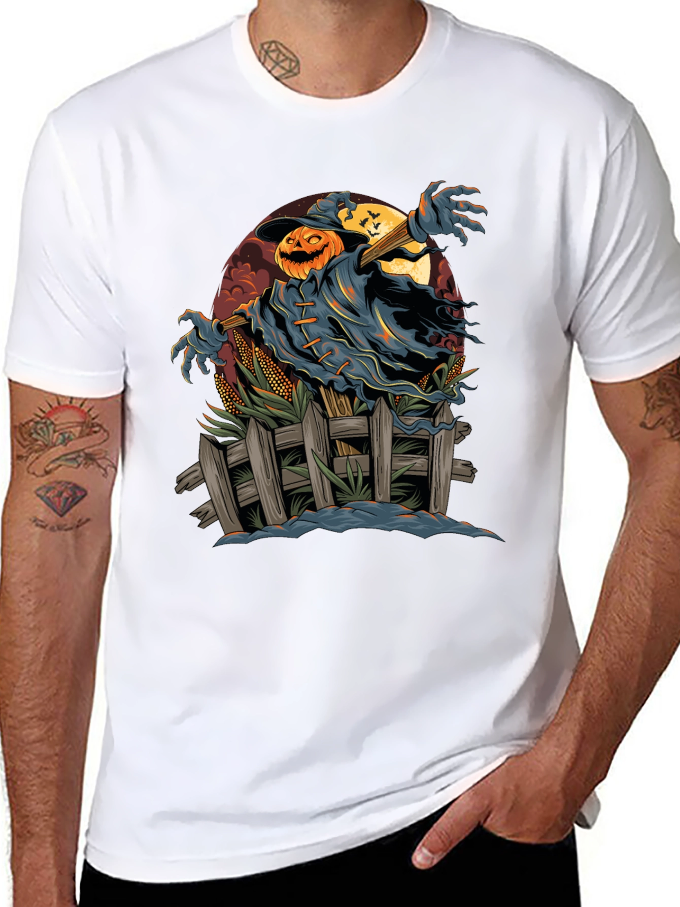 Scary Halloween Scarecrow T-Shirt