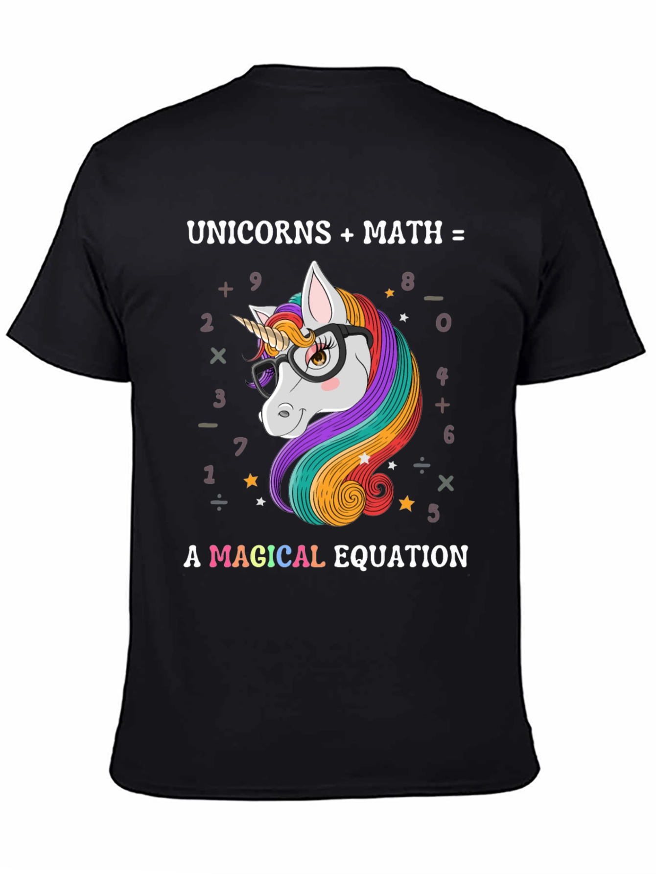 Unicorns Math Magical Equation T-Shirt