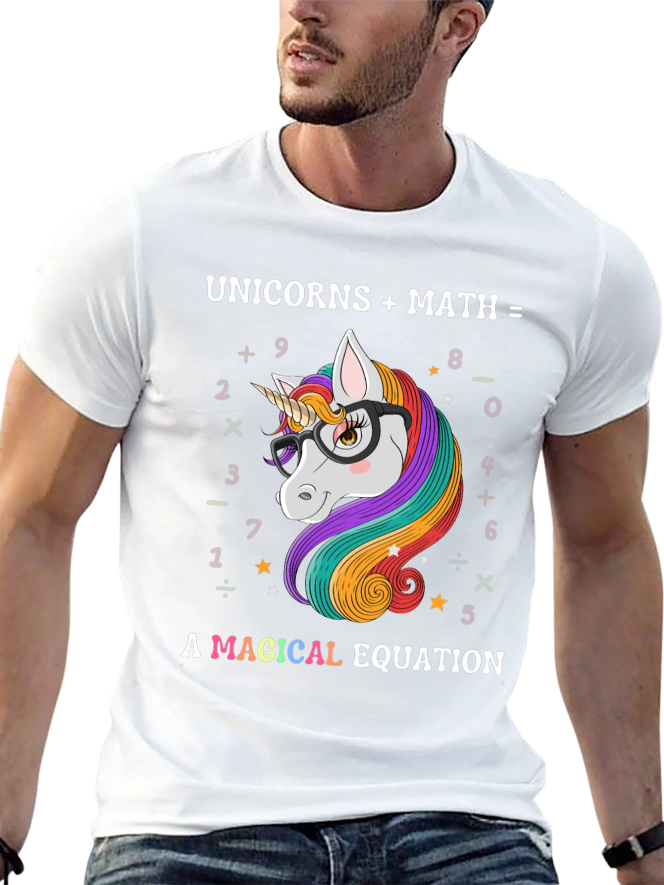 Unicorns Math Magical Equation T-Shirt