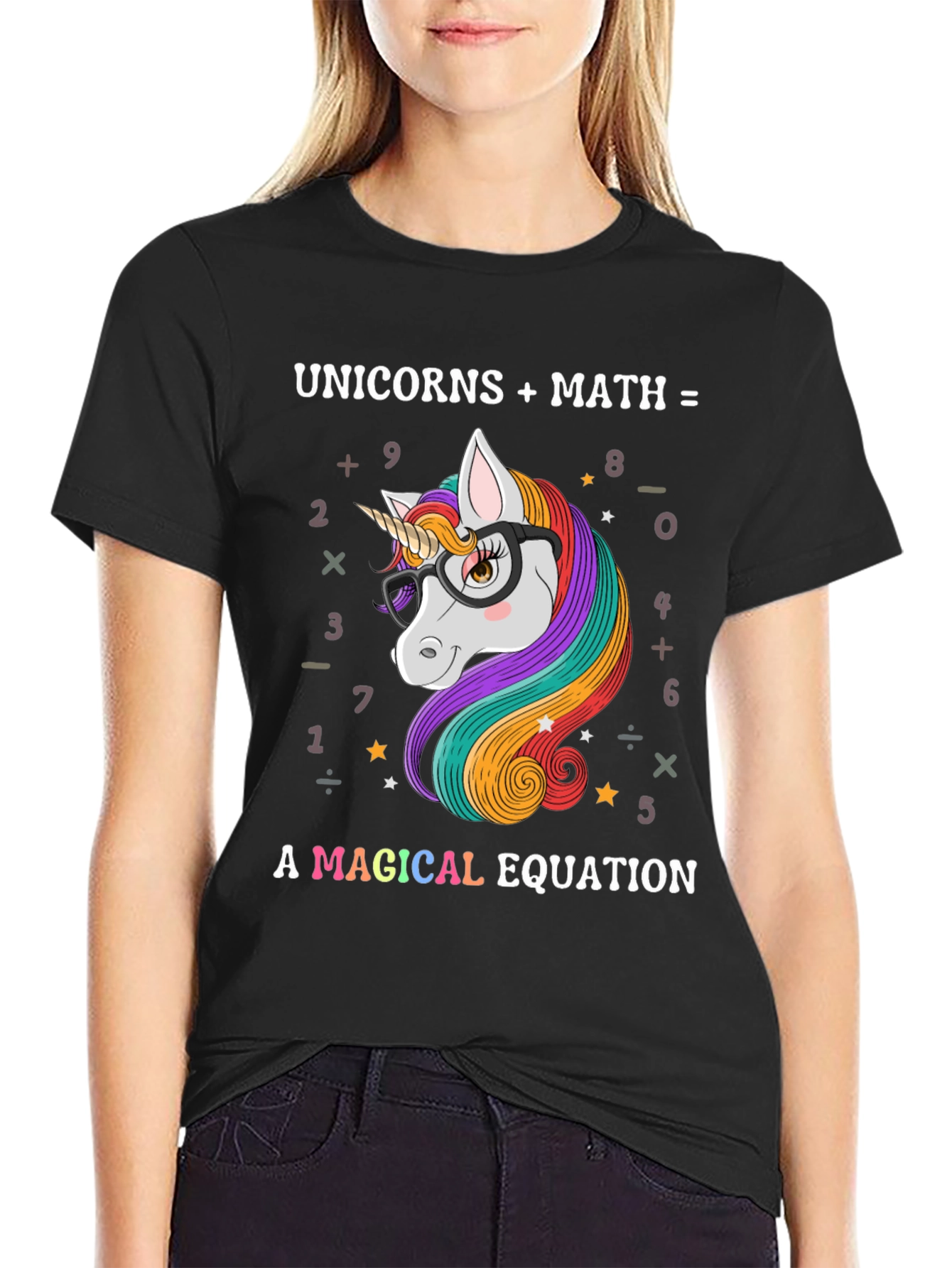 Unicorns Math Magical Equation T-Shirt