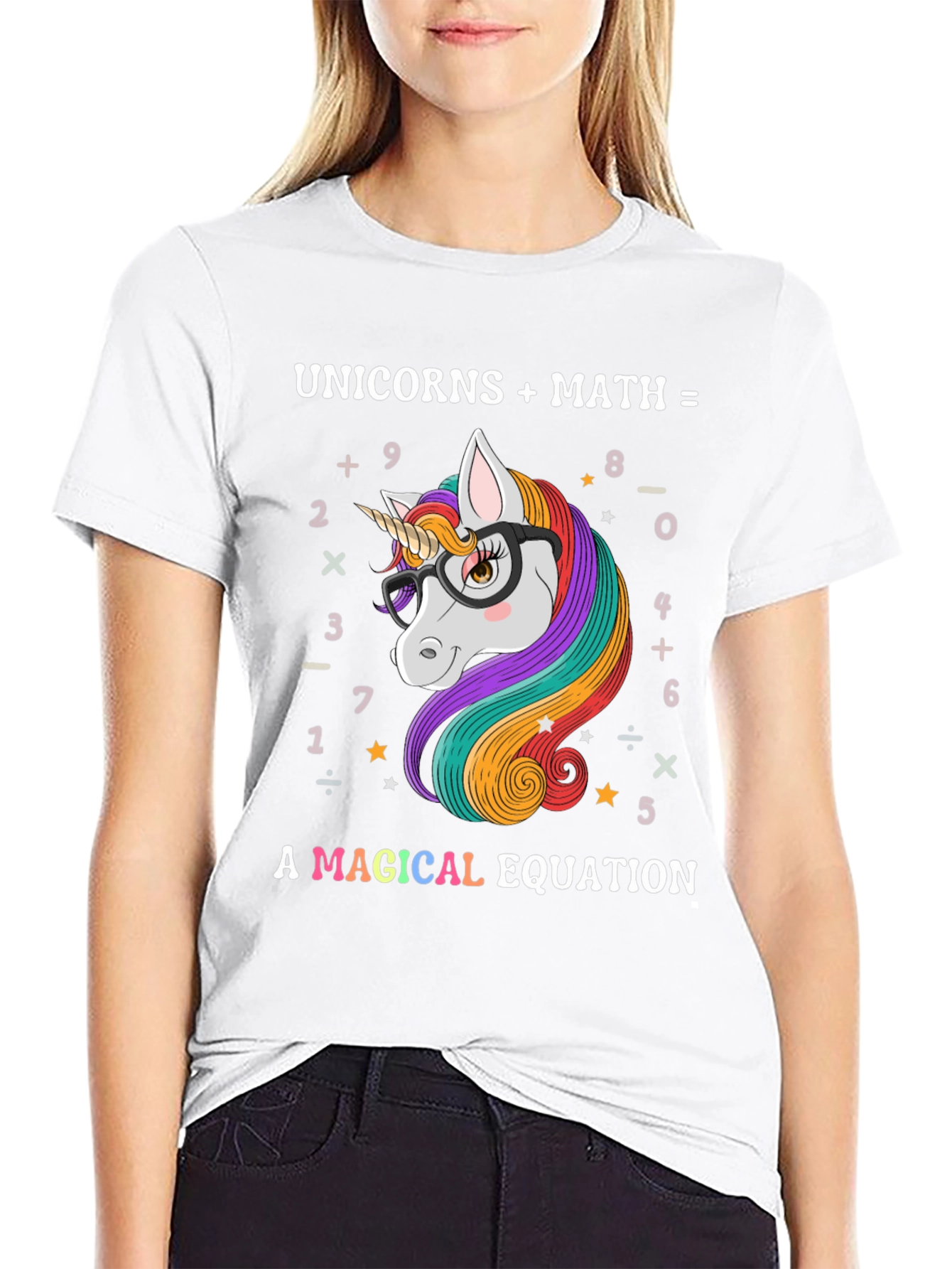 Unicorns Math Magical Equation T-Shirt