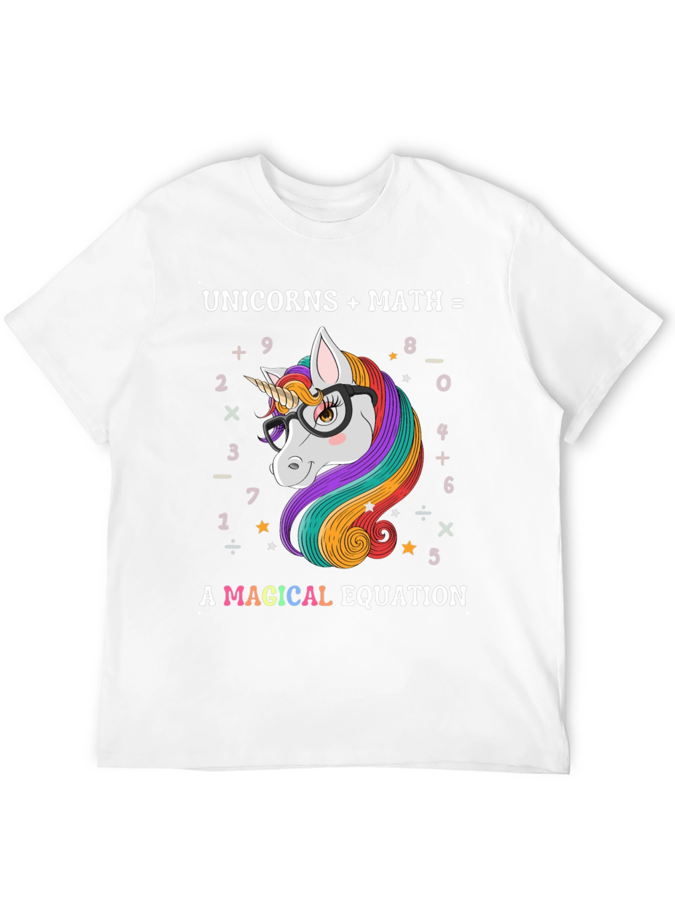 Unicorns Math Magical Equation T-Shirt