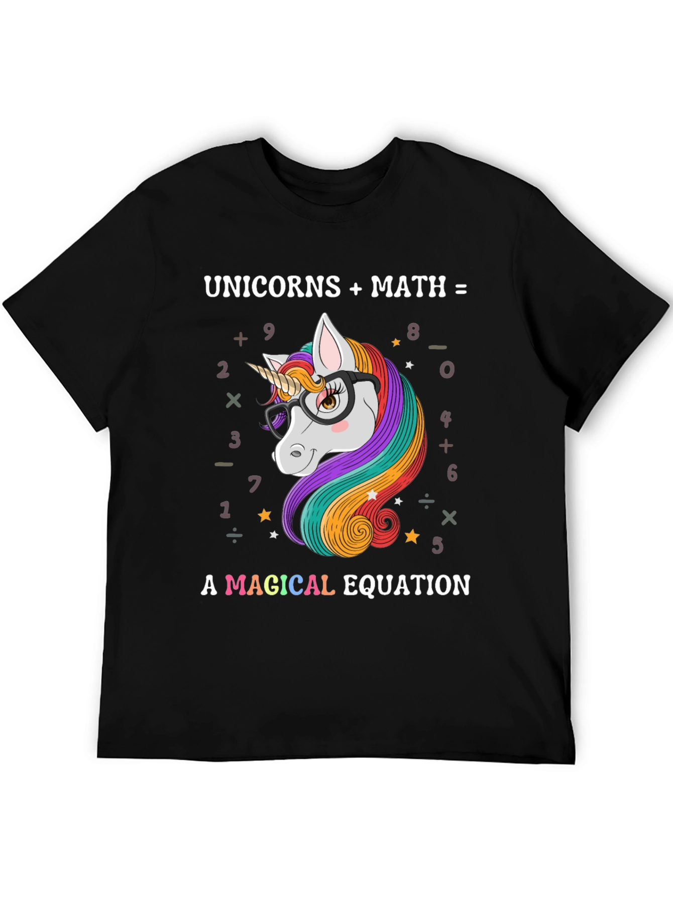 Unicorns Math Magical Equation T-Shirt