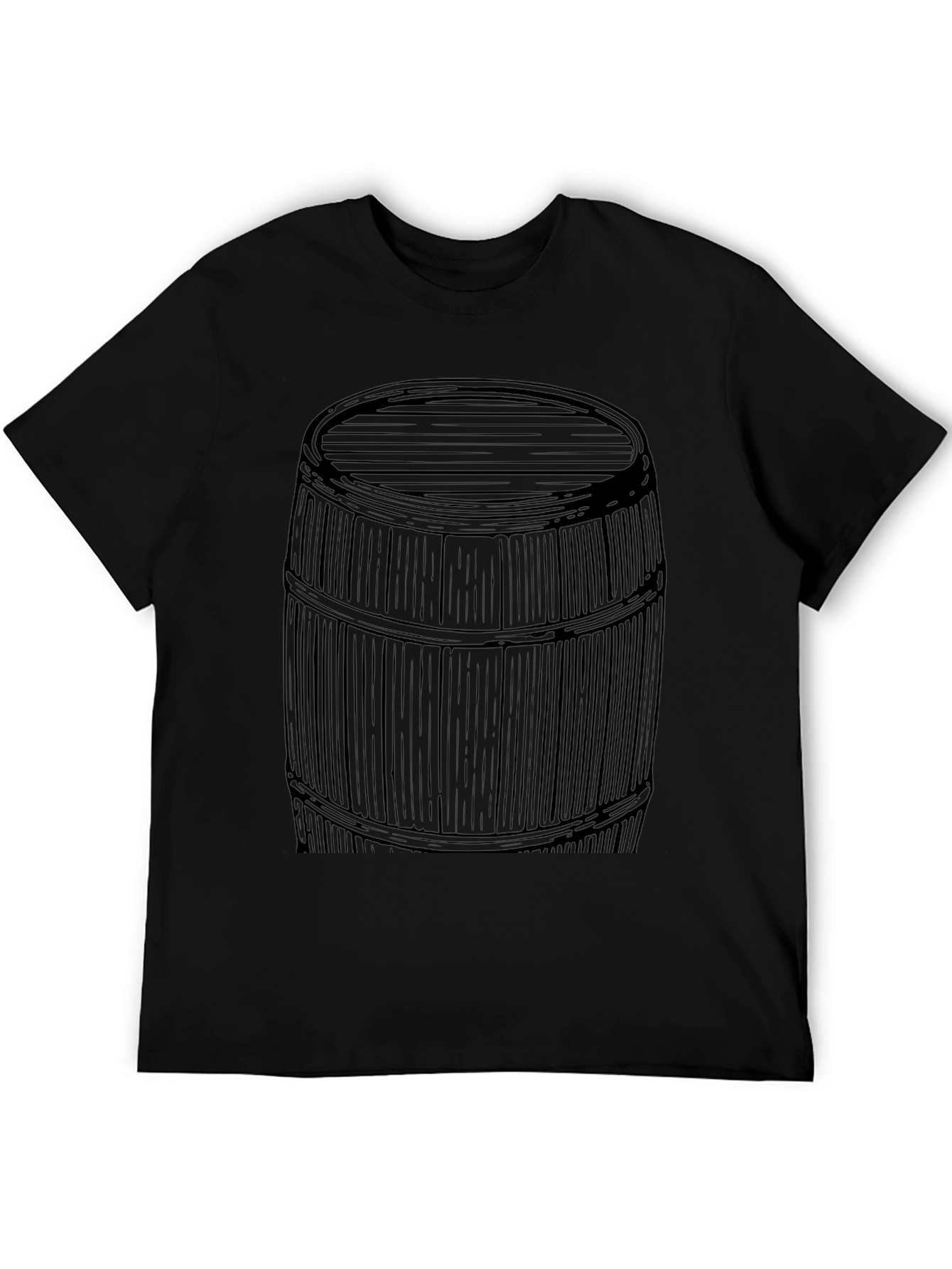 Barrel Graphic Tee - Black Cotton Blend