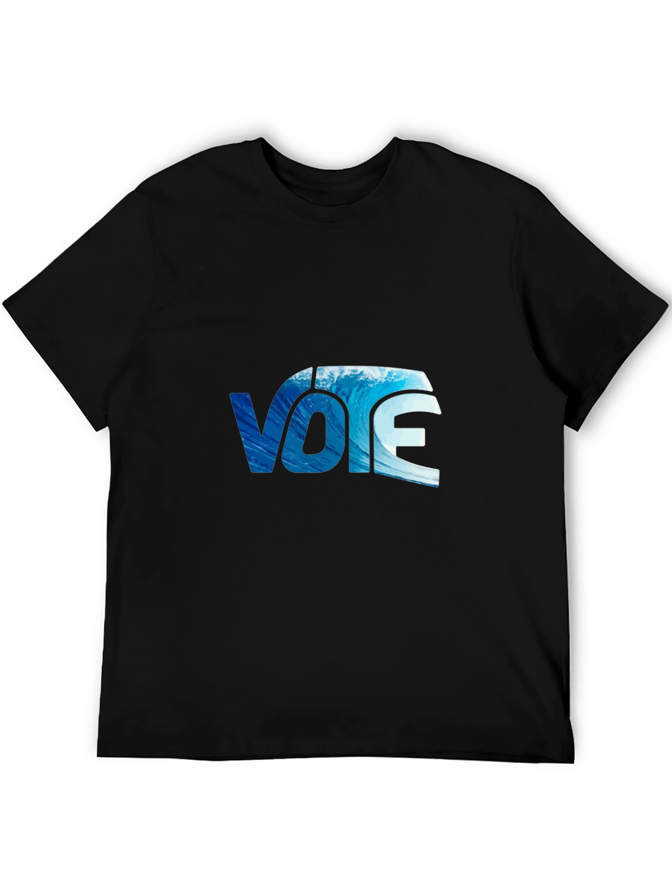 Vote Wave Graphic Black T-Shirt