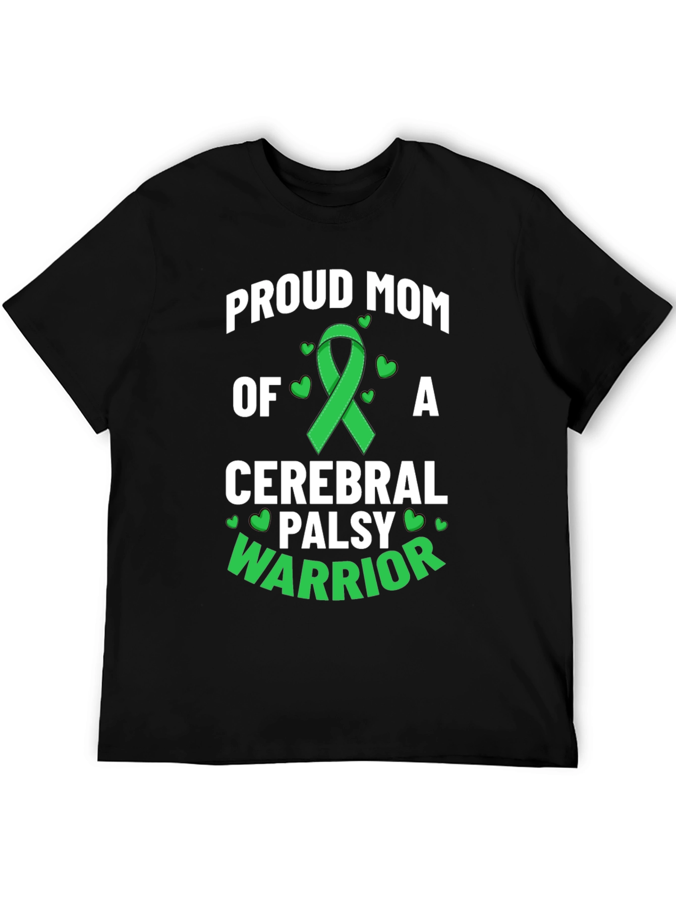 Proud Mom Cerebral Palsy Warrior Ribbon Graphic Tee
