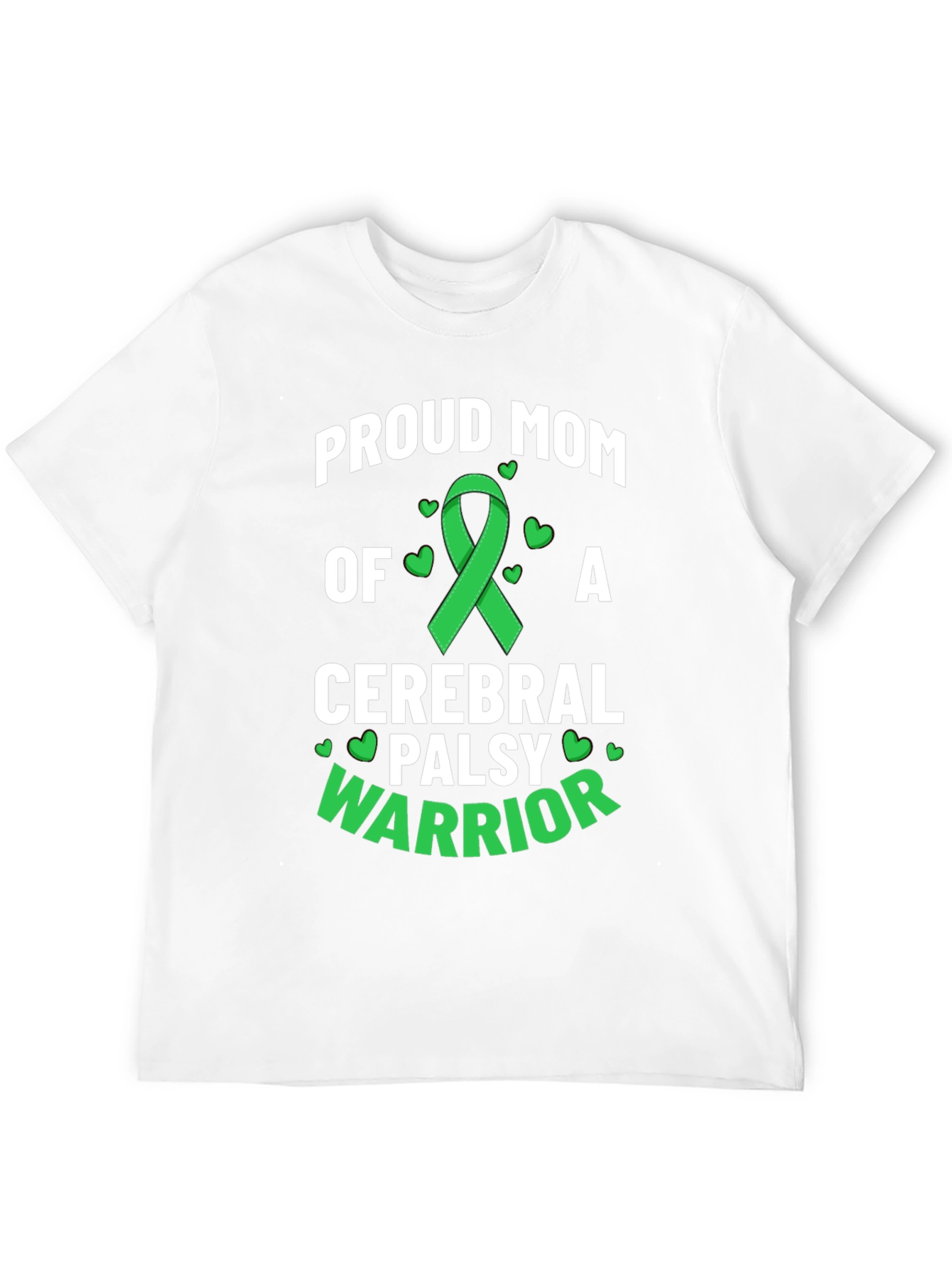Proud Mom Cerebral Palsy Warrior Ribbon Graphic Tee
