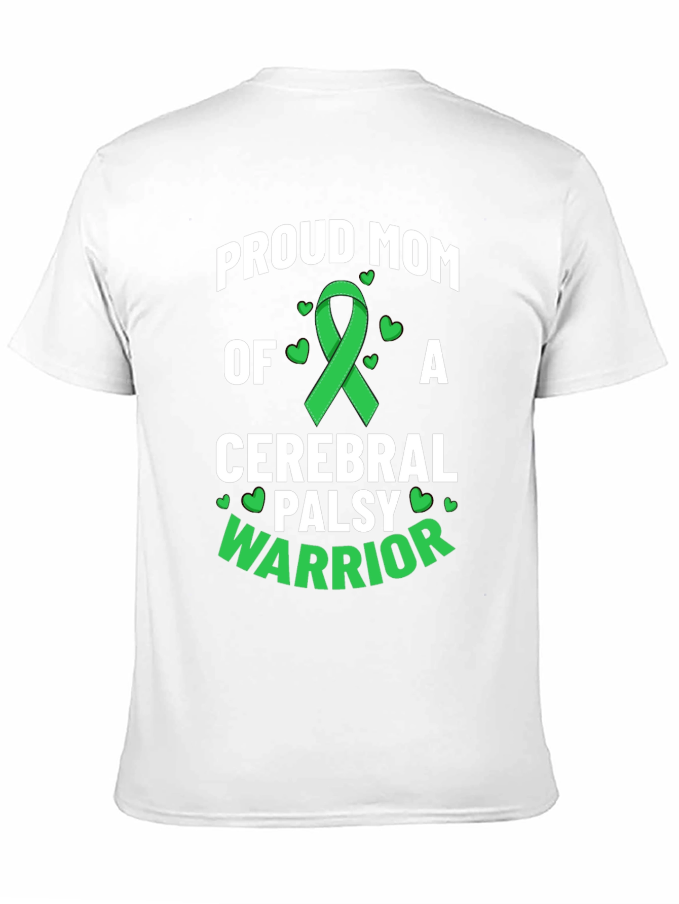 Proud Mom Cerebral Palsy Warrior Ribbon Graphic Tee