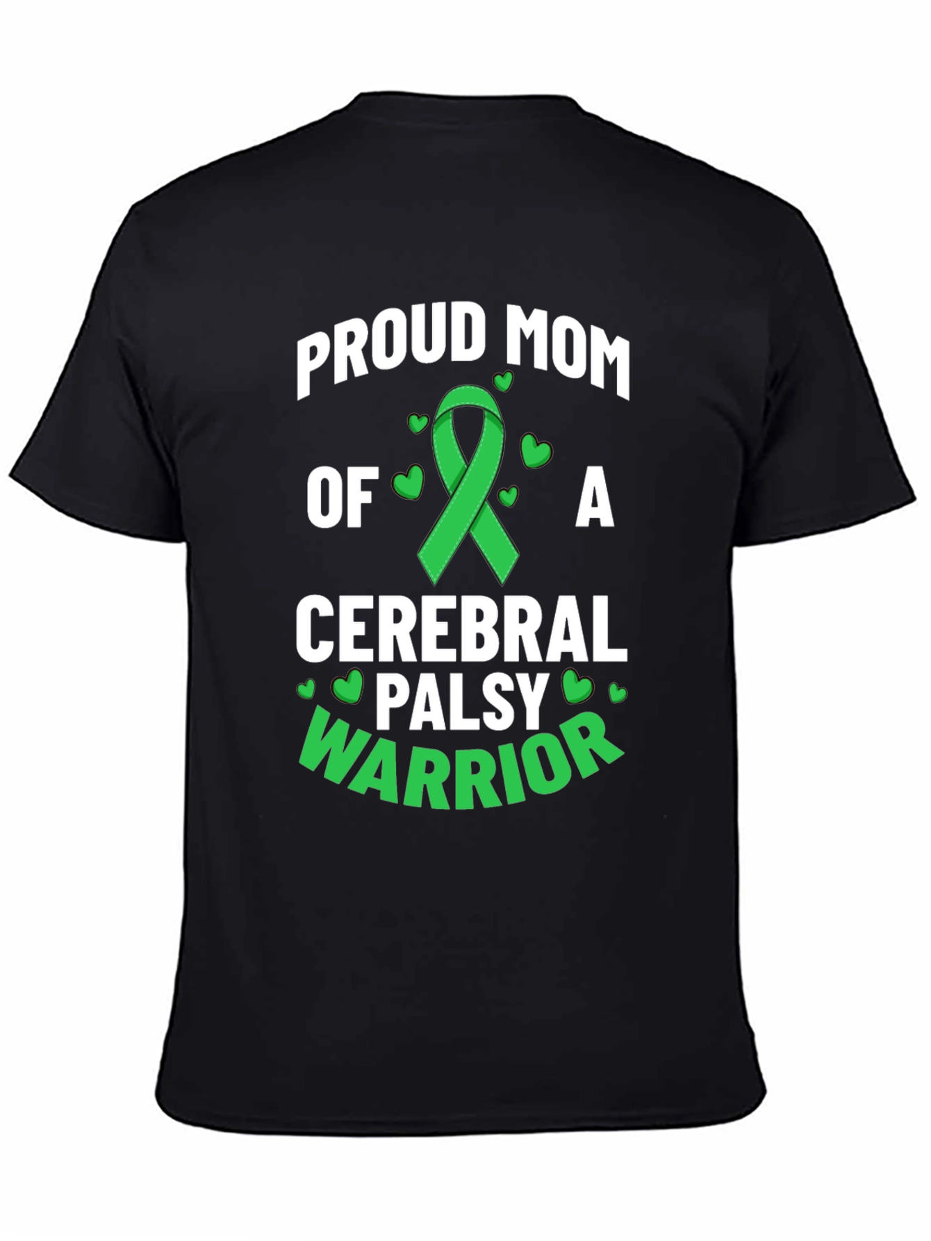 Proud Mom Cerebral Palsy Warrior Ribbon Graphic Tee