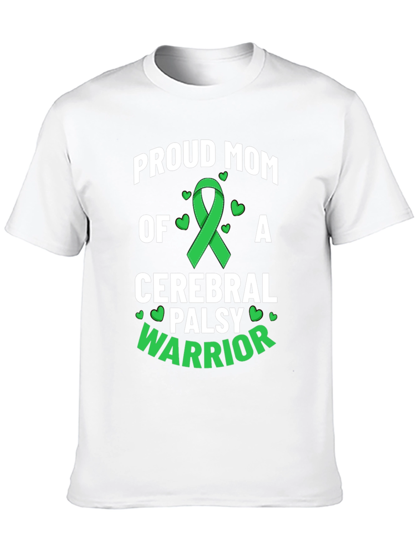 Proud Mom Cerebral Palsy Warrior Ribbon Graphic Tee