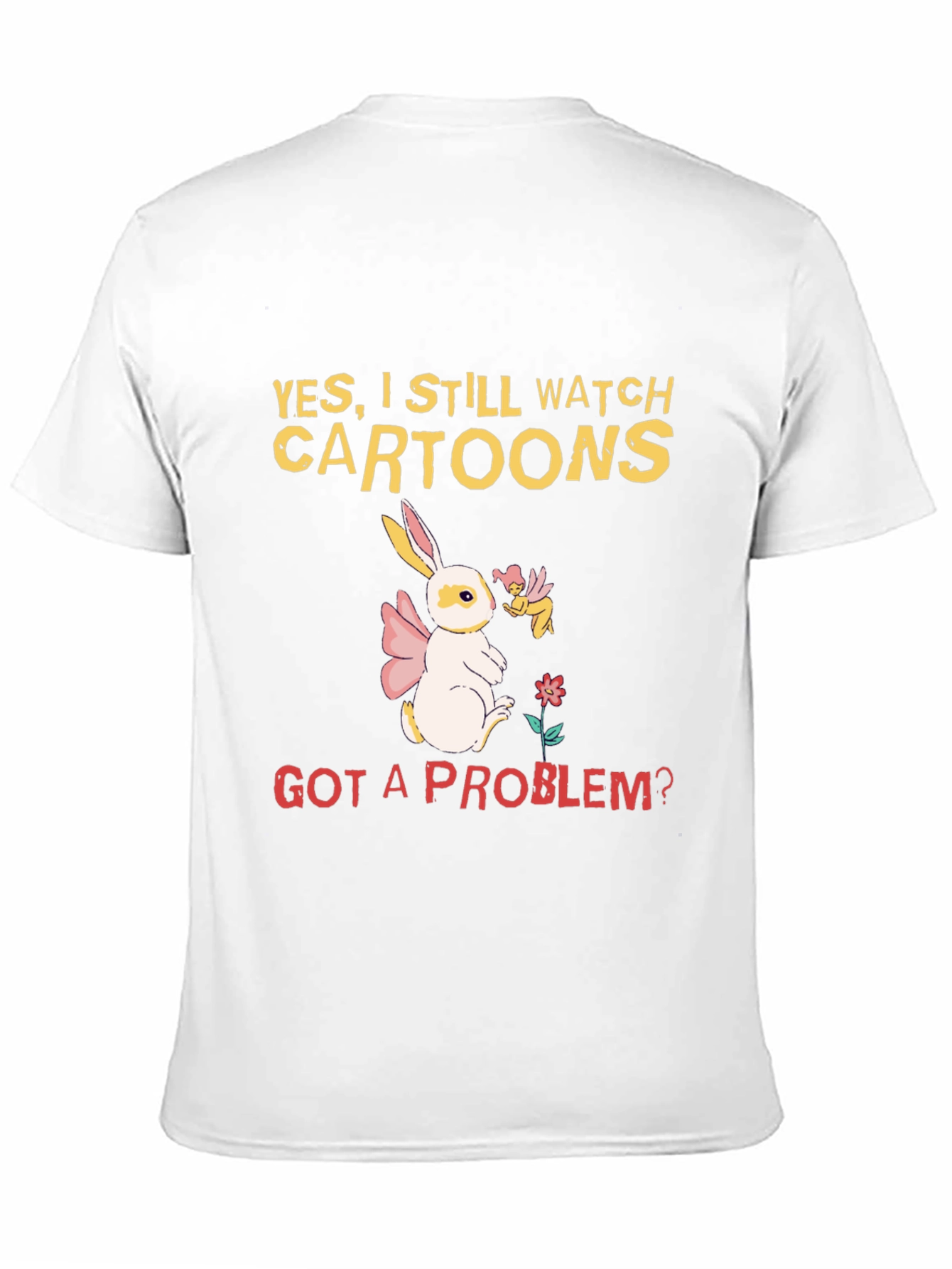 Cartoon Lover T-Shirt - Bunny and Fairy Design