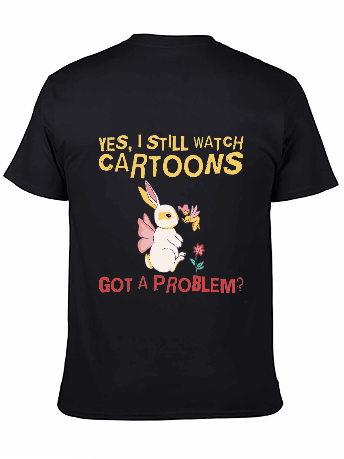 Cartoon Lover T-Shirt - Bunny and Fairy Design