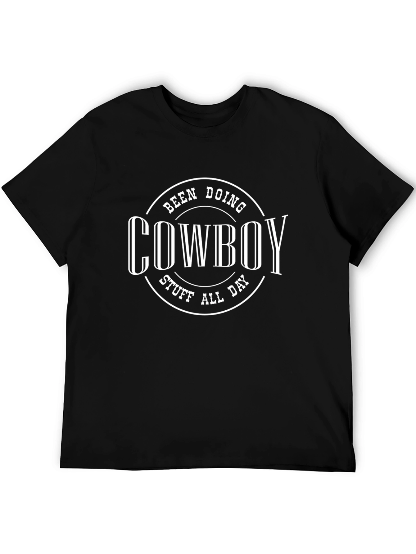 Cowboy Stuff All Day Mens Black T-Shirt
