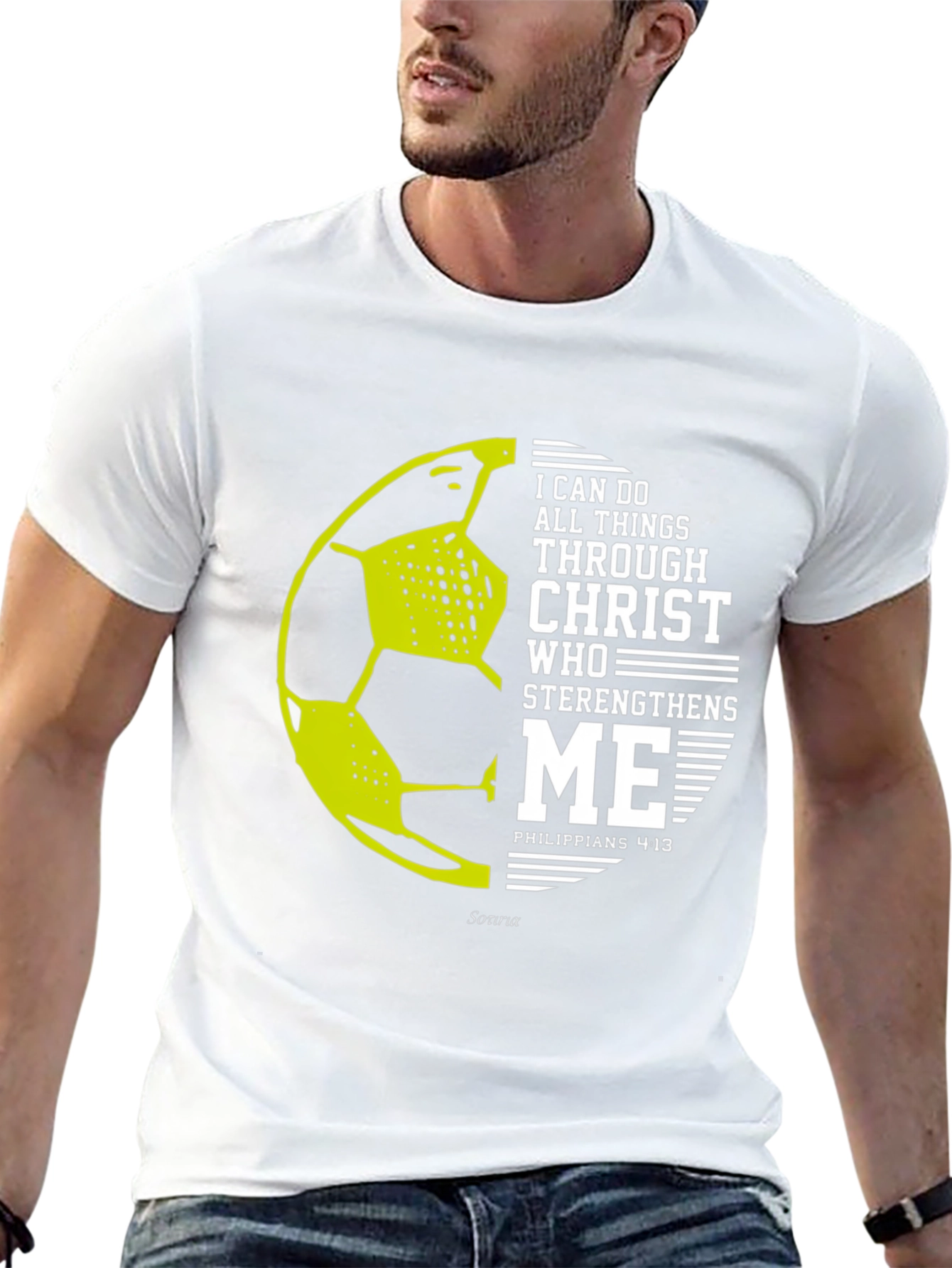 Christian Soccer T-Shirt - Philippians 4:13