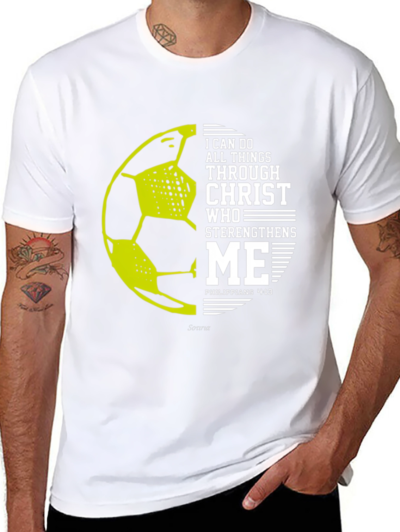 Christian Soccer T-Shirt - Philippians 4:13