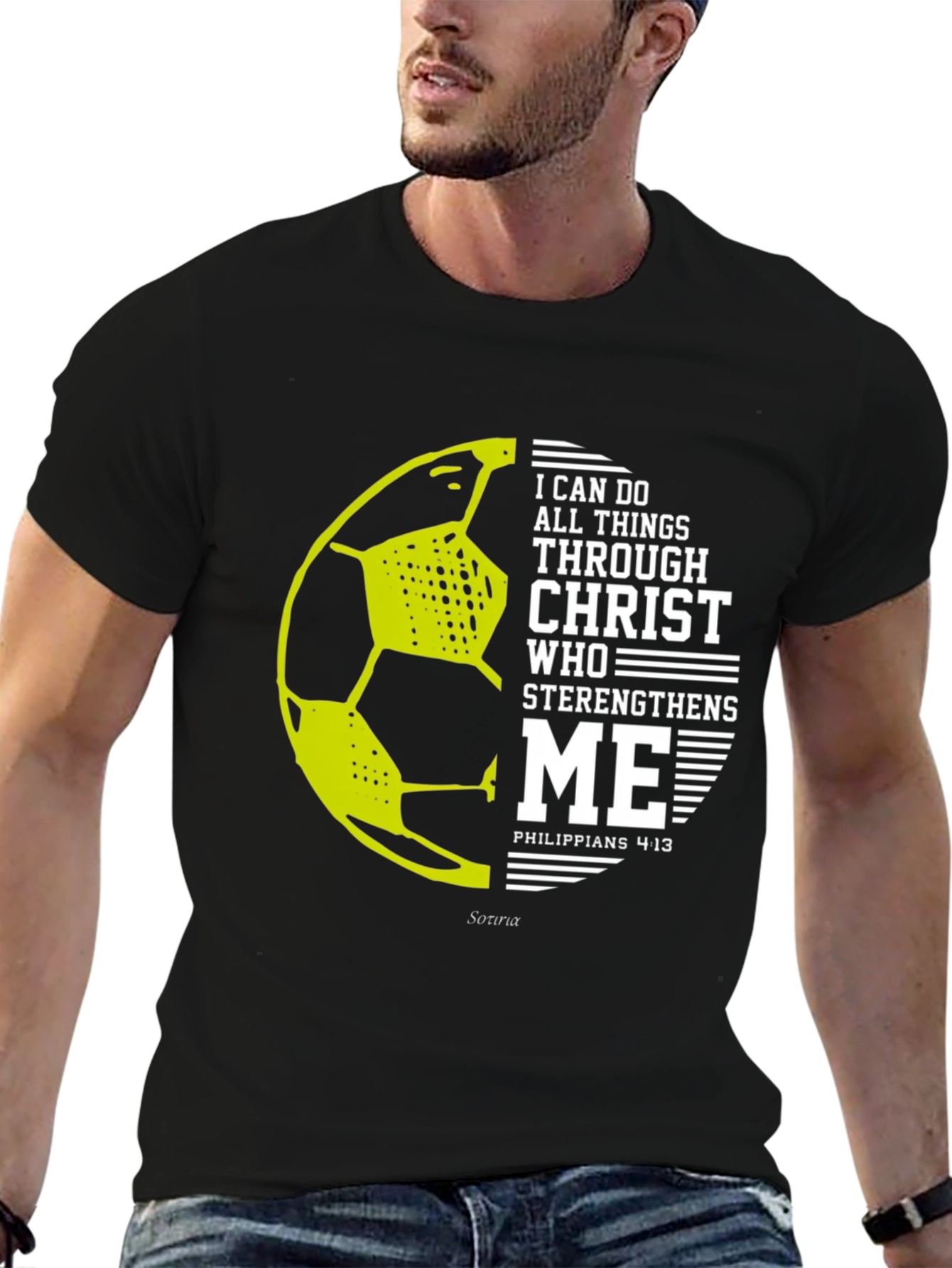 Christian Soccer T-Shirt - Philippians 4:13