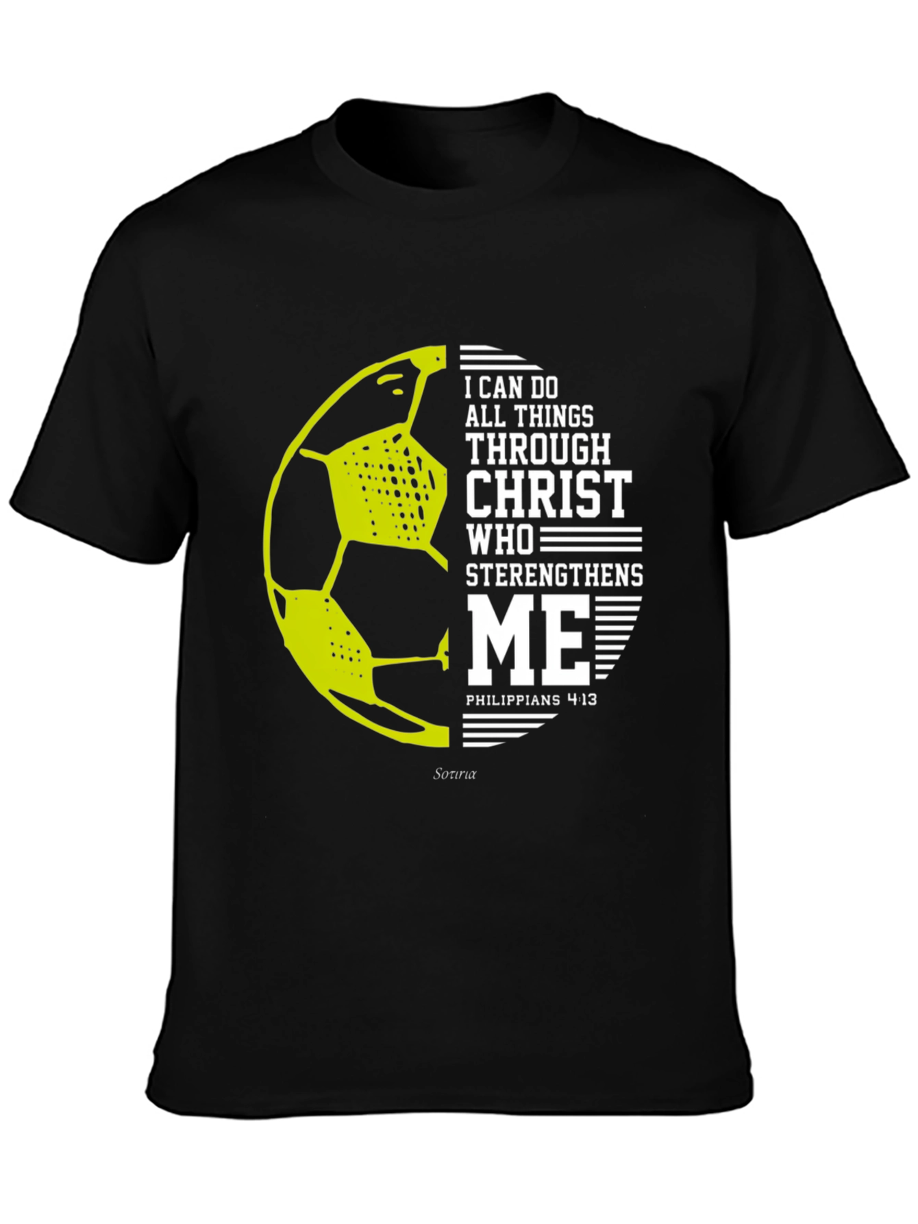 Christian Soccer T-Shirt - Philippians 4:13