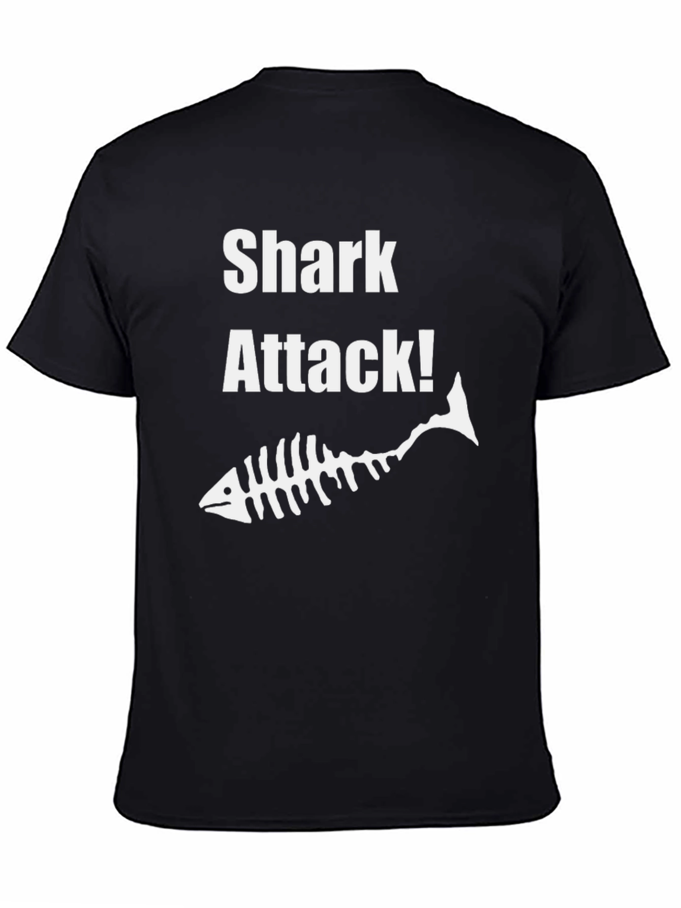 Shark Attack Skeleton Fish Graphic T-Shirt