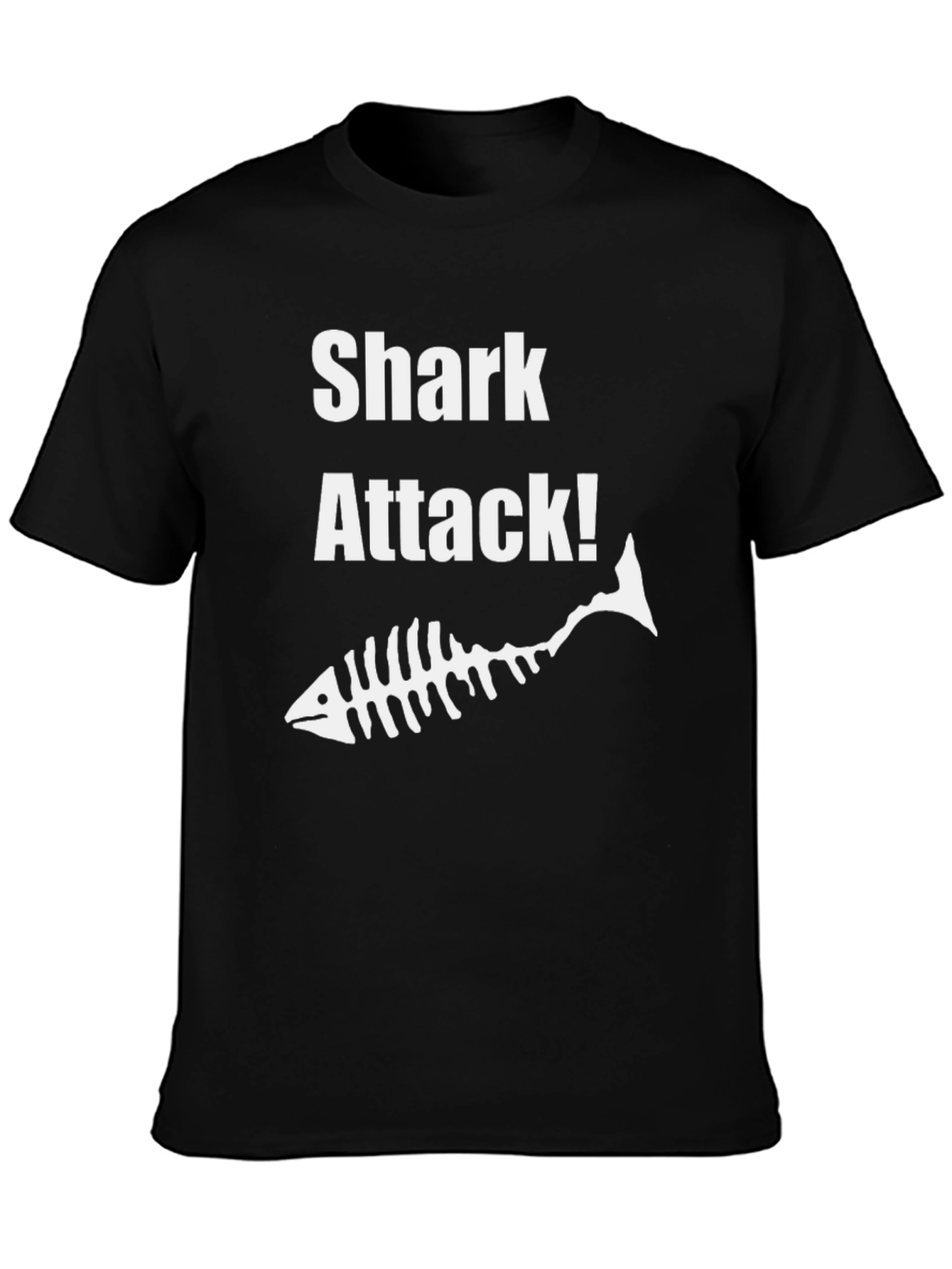 Shark Attack Skeleton Fish Graphic T-Shirt