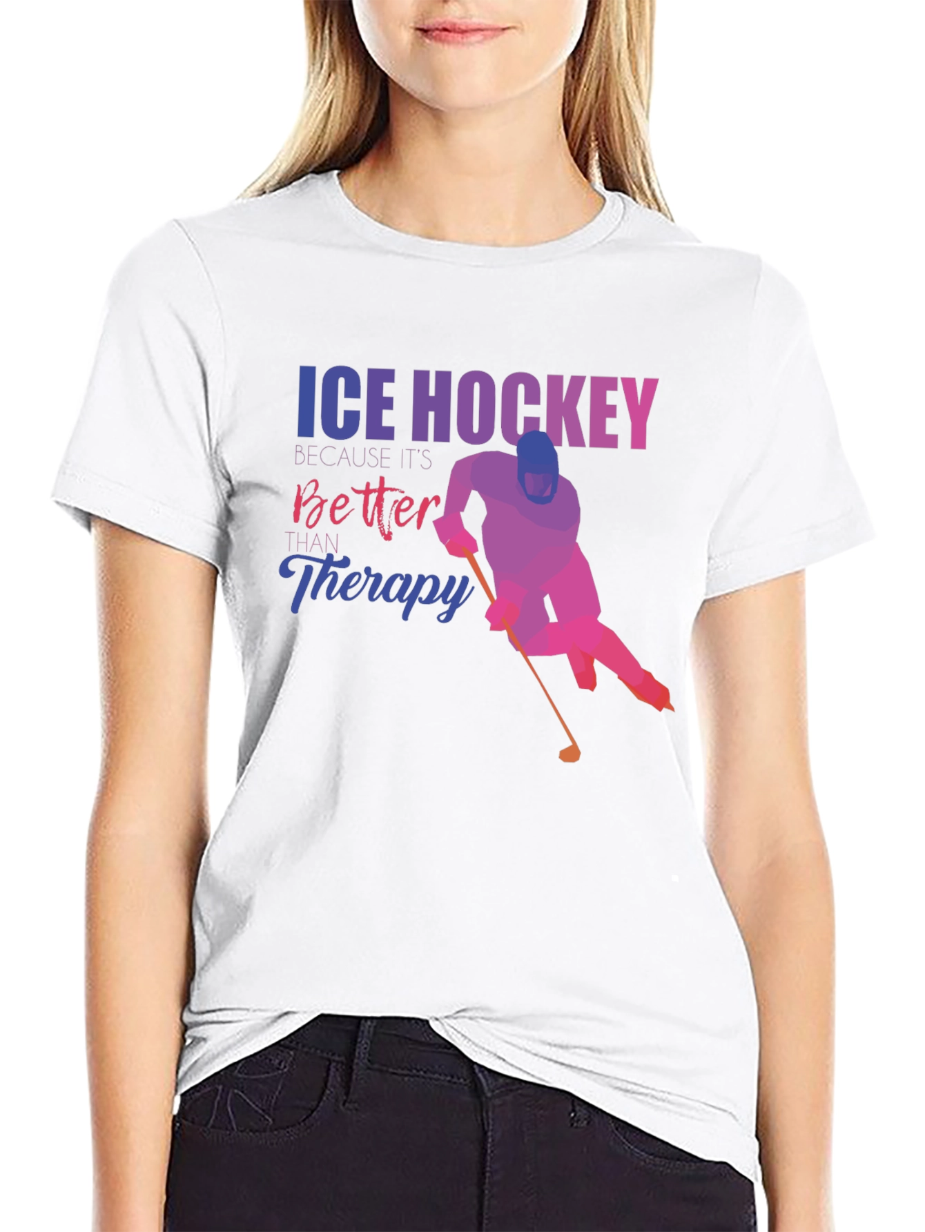Ice Hockey Better Than Therapy Graphic Tee