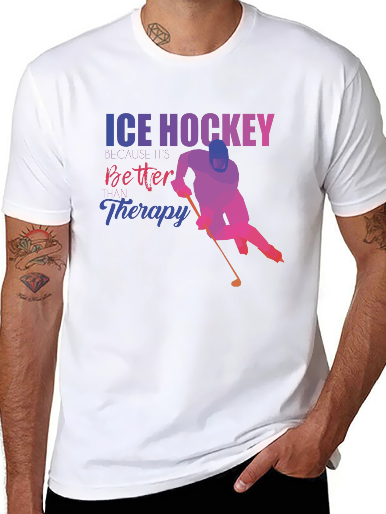 Ice Hockey Better Than Therapy Graphic Tee