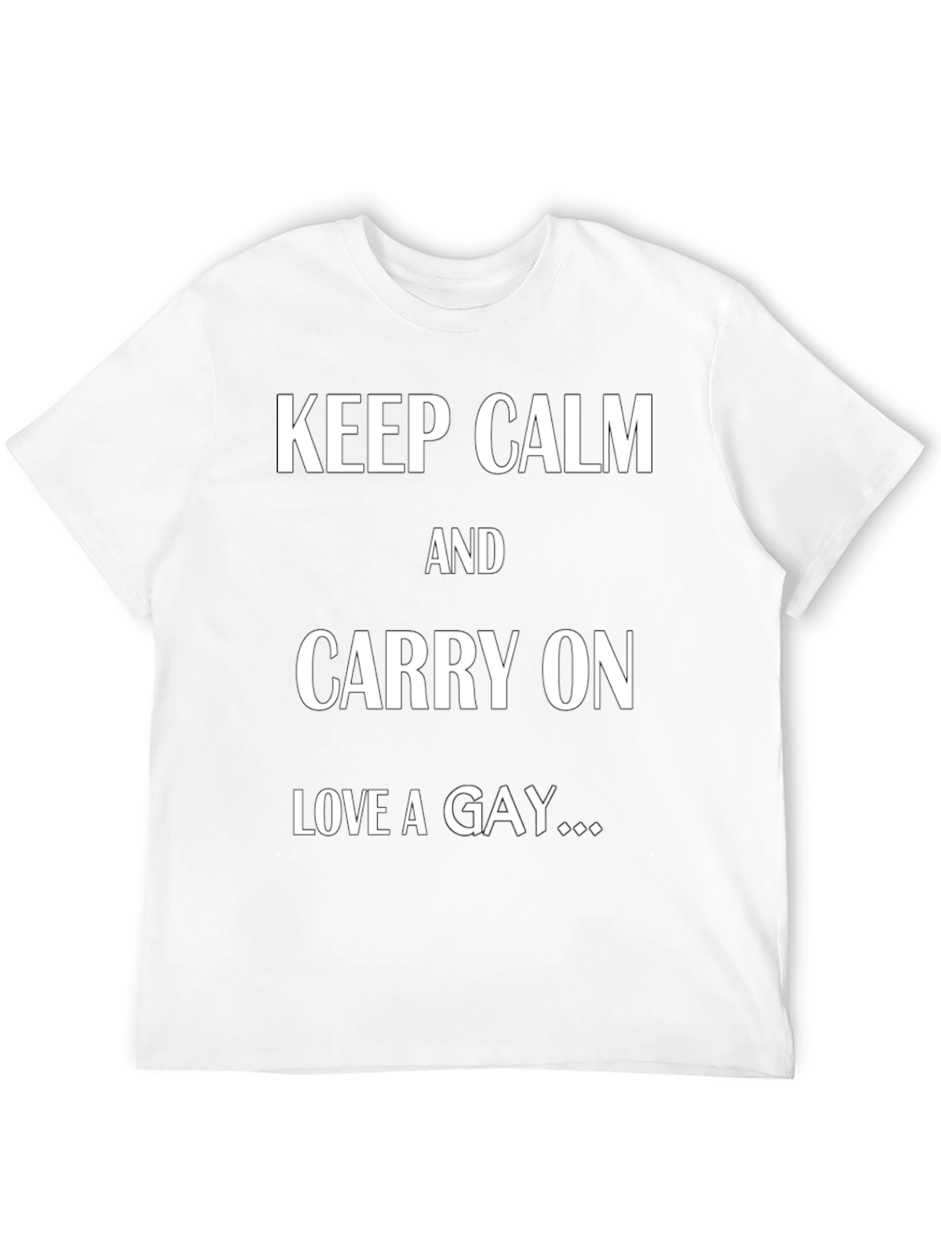 Keep Calm Love a Gay T-Shirt - Black