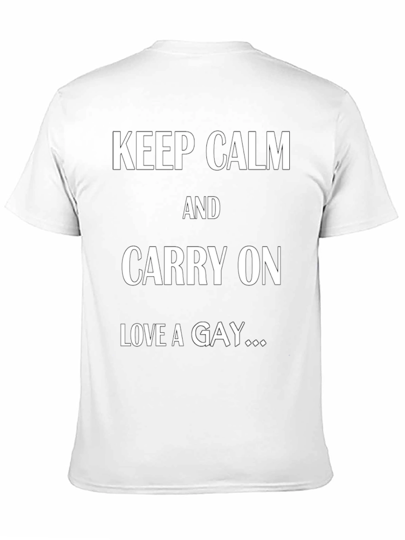 Keep Calm Love a Gay T-Shirt - Black