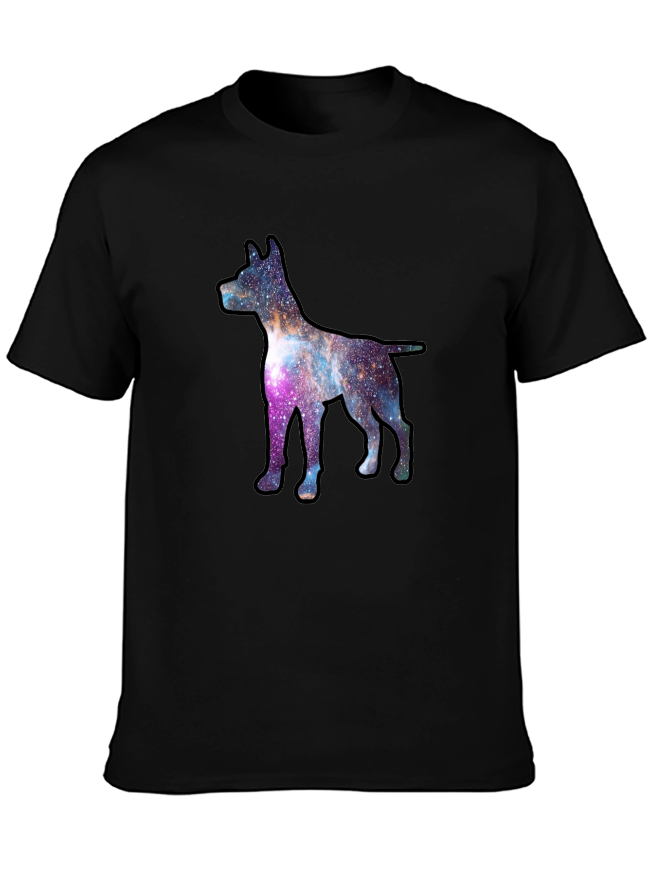 Galaxy Dog Graphic Tee - Black