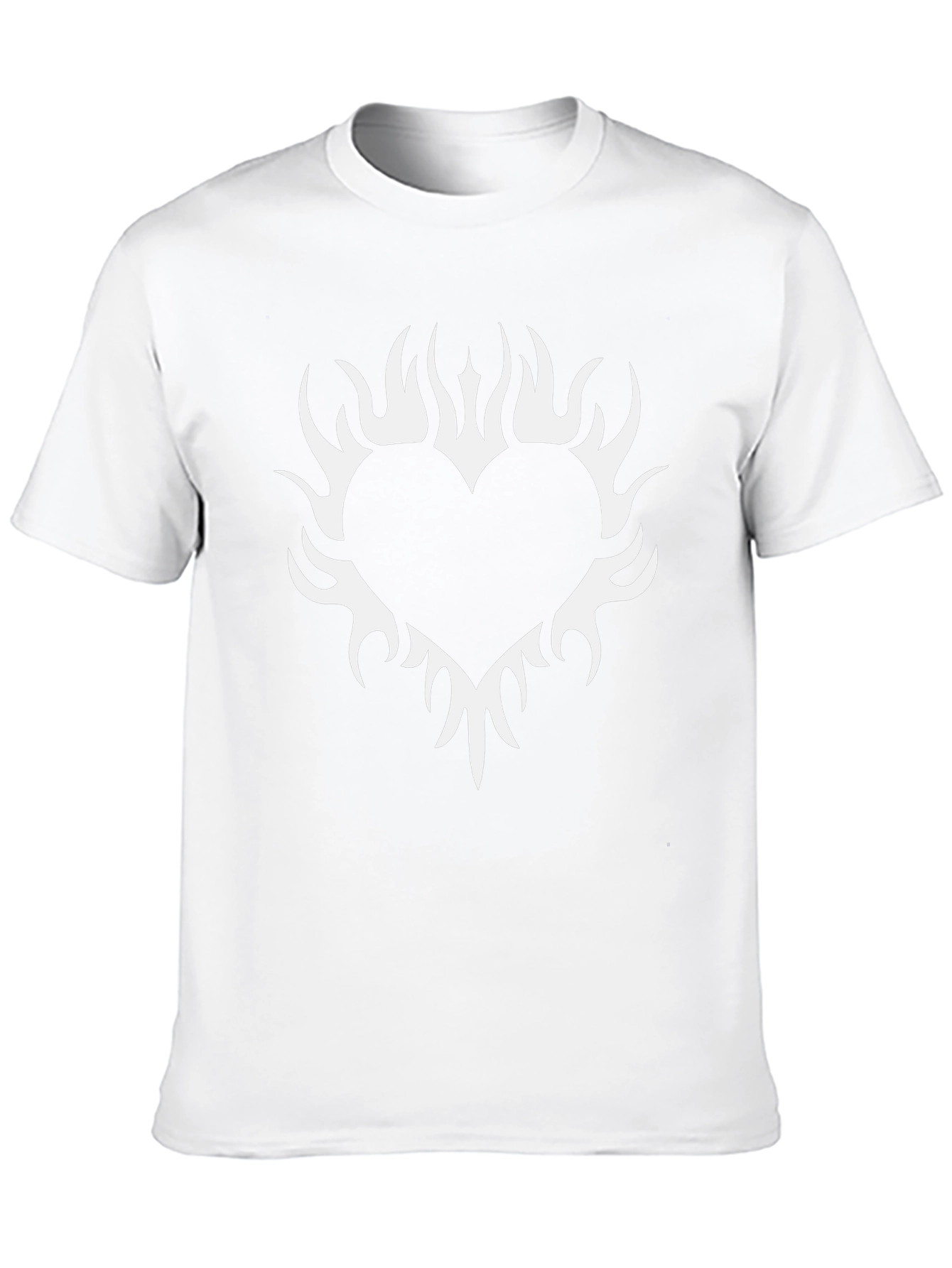 Flaming Heart Graphic Black T-Shirt