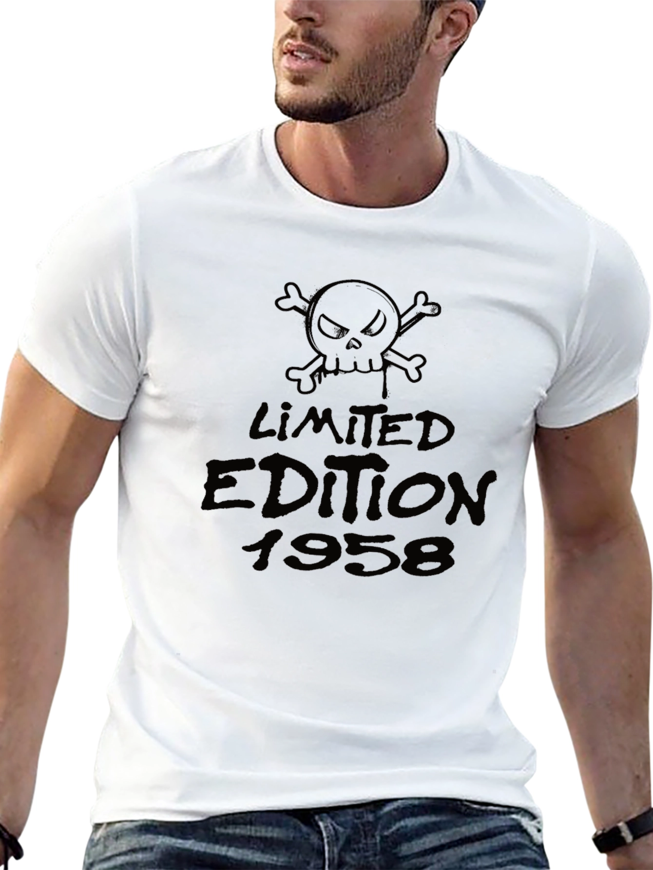 Limited Edition 1958 Skull Graphic Black Tee
