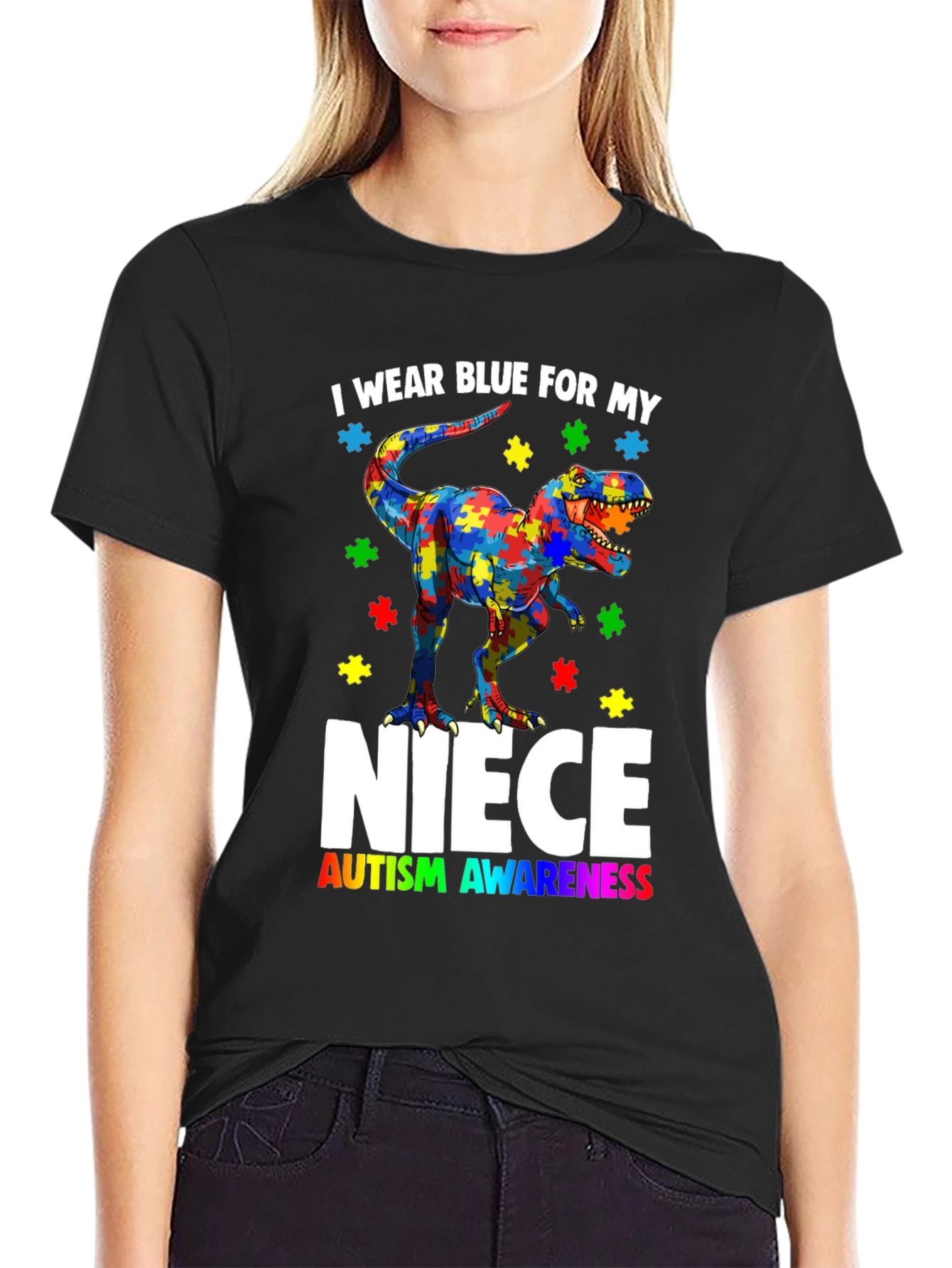 Autism Awareness Dinosaur T-Shirt for Niece