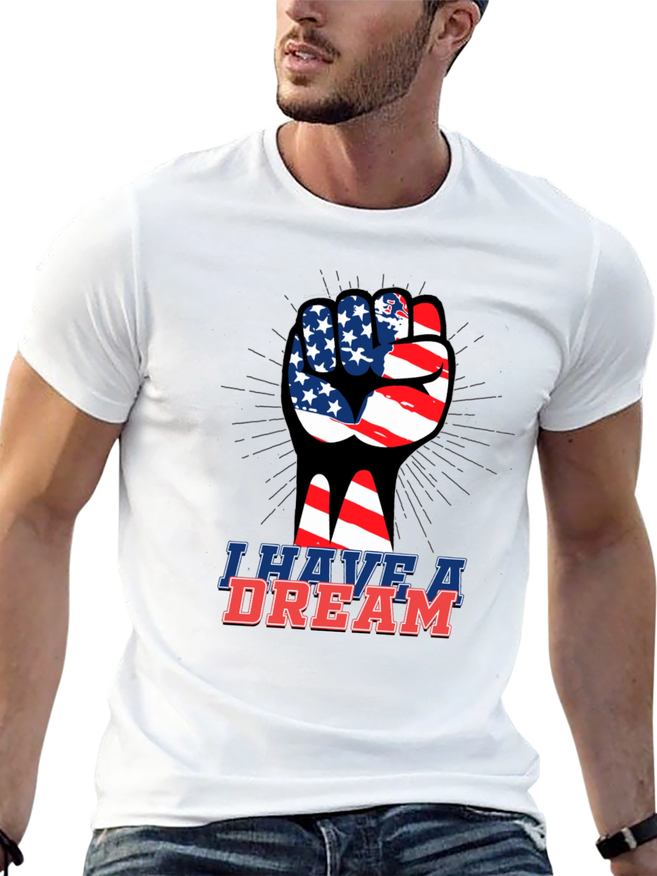 I Have A Dream T-Shirt - Patriotic Fist Design