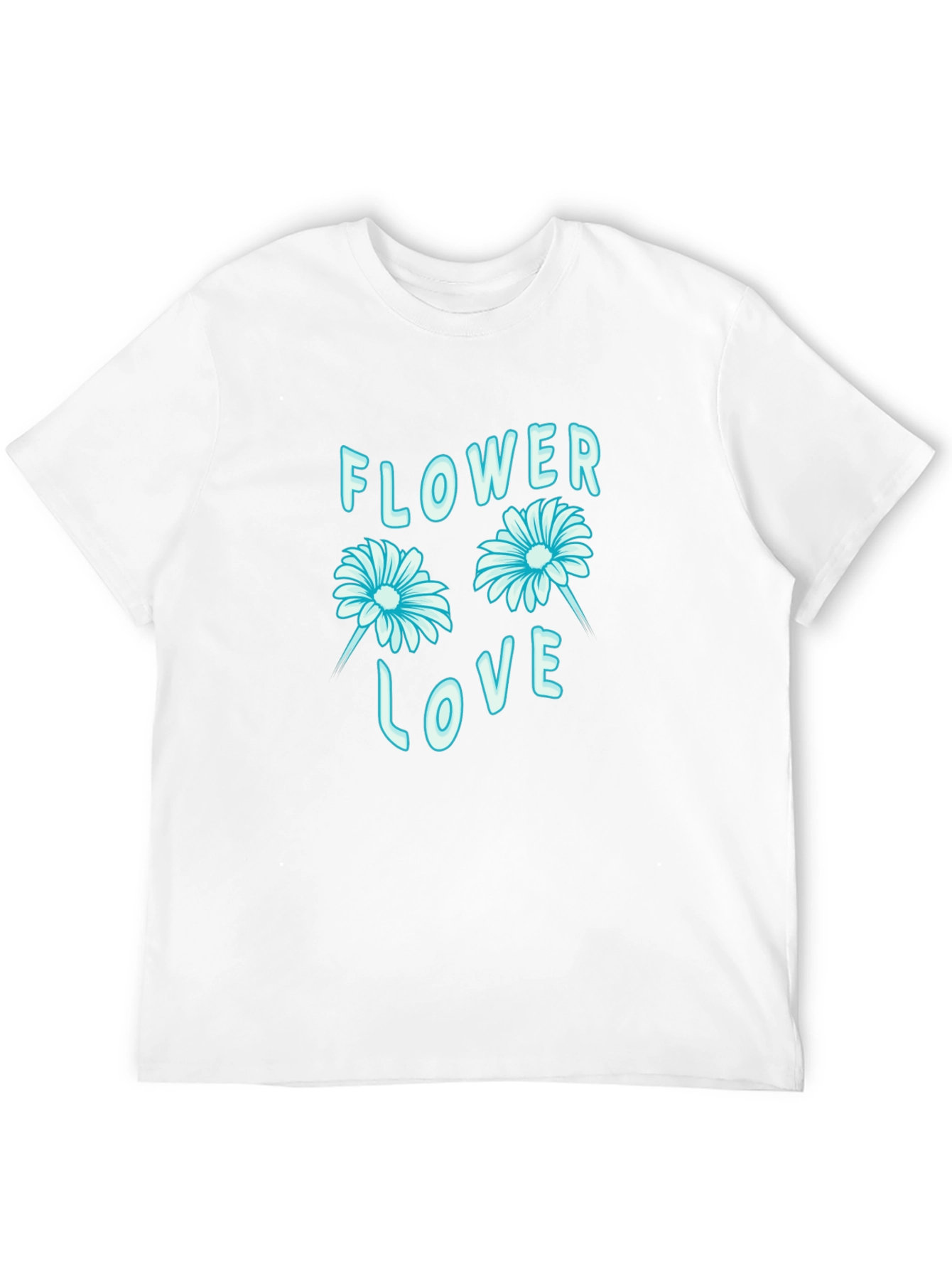 Flower Love Graphic Black T-Shirt