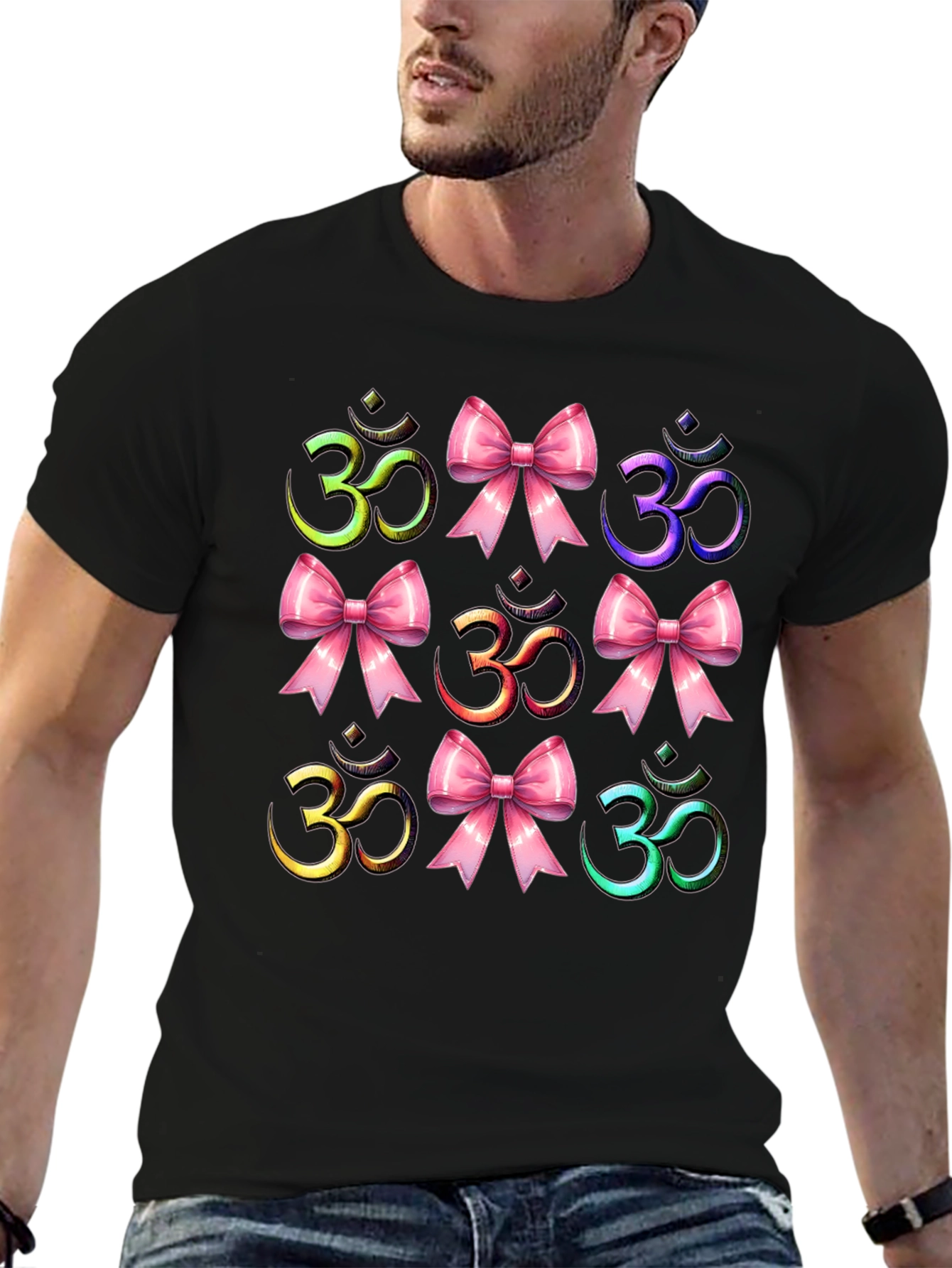 Om Symbol T-Shirt with Bows