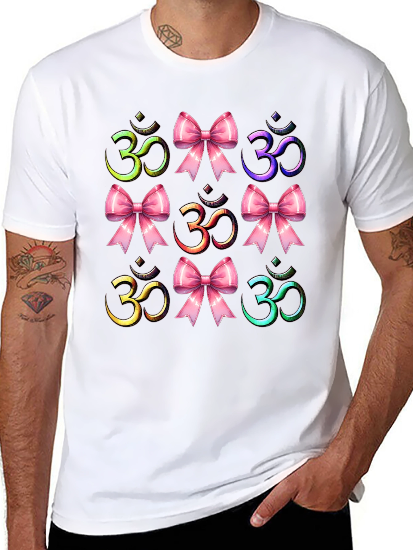Om Symbol T-Shirt with Bows