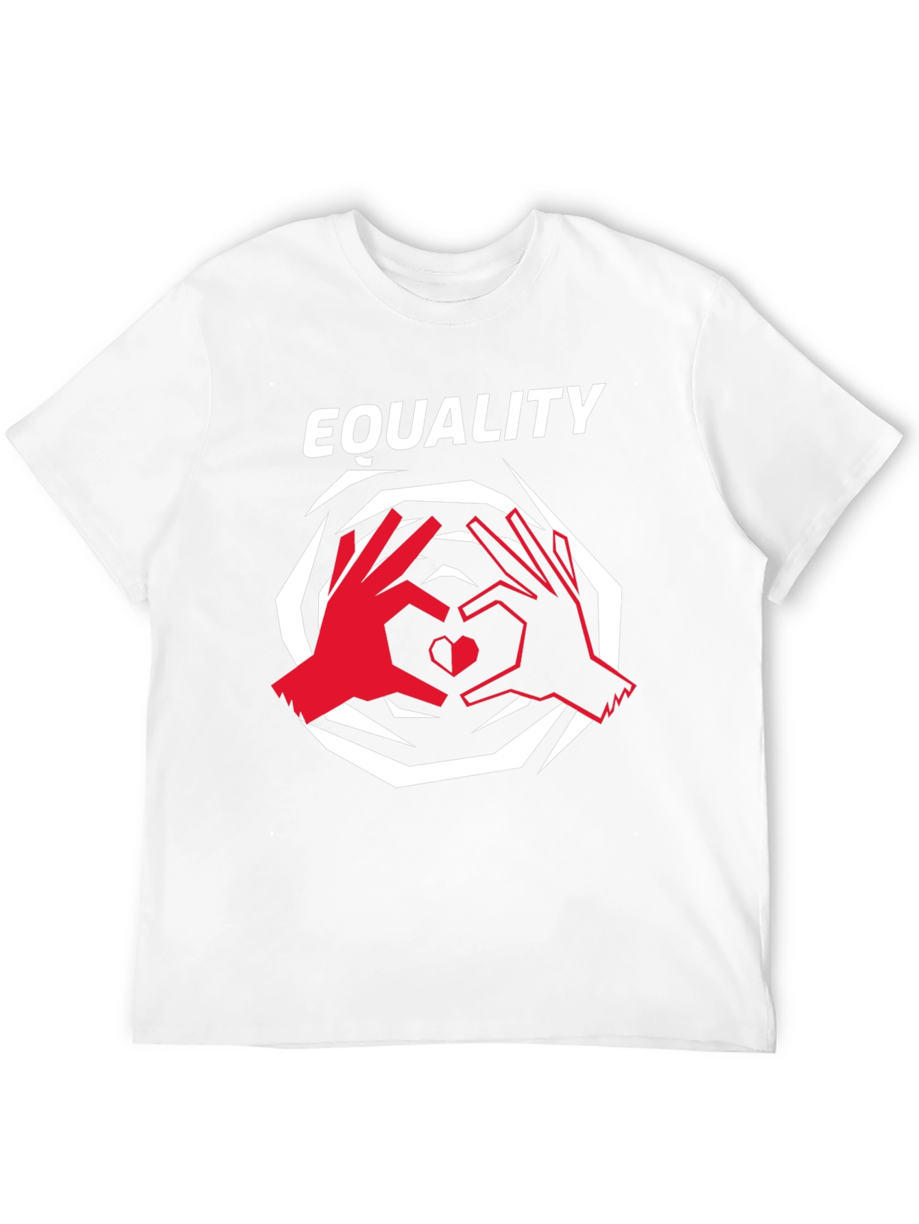 Equality Heart Hands Graphic T-Shirt - Black