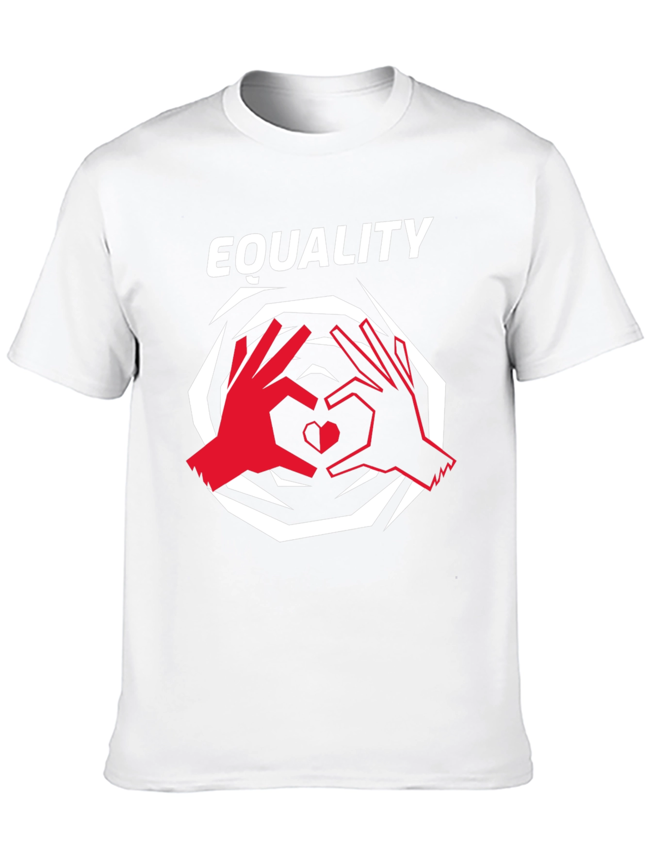 Equality Heart Hands Graphic T-Shirt - Black