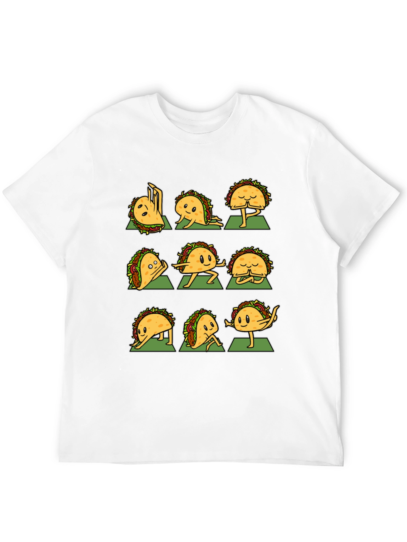 Funny Taco Yoga Pose Black T-Shirt