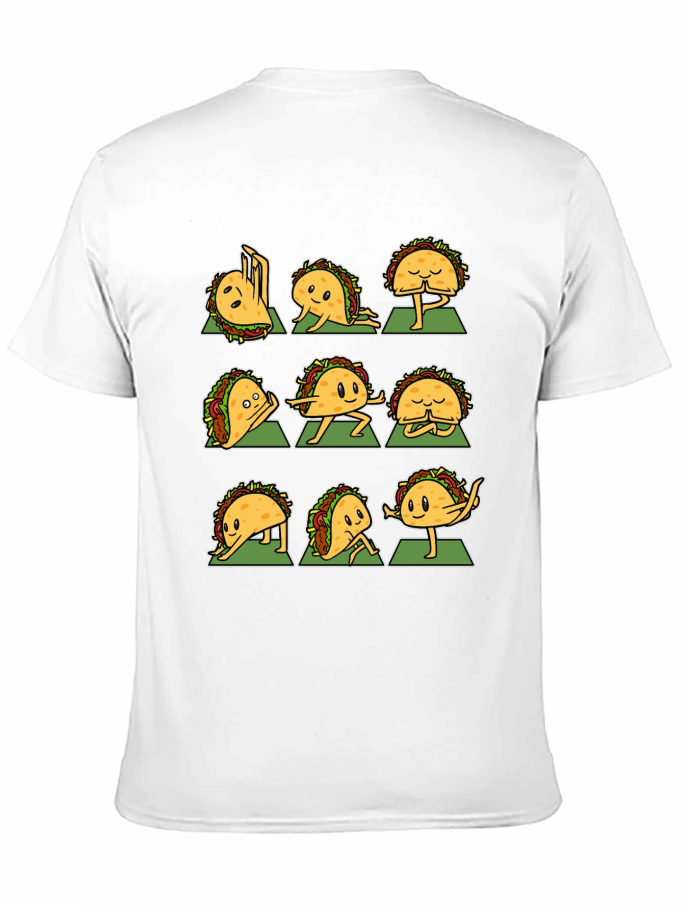 Funny Taco Yoga Pose Black T-Shirt