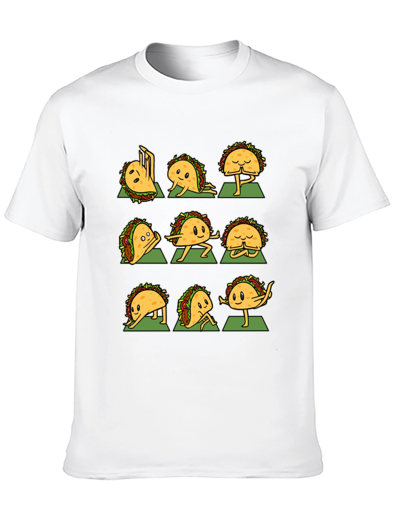Funny Taco Yoga Pose Black T-Shirt
