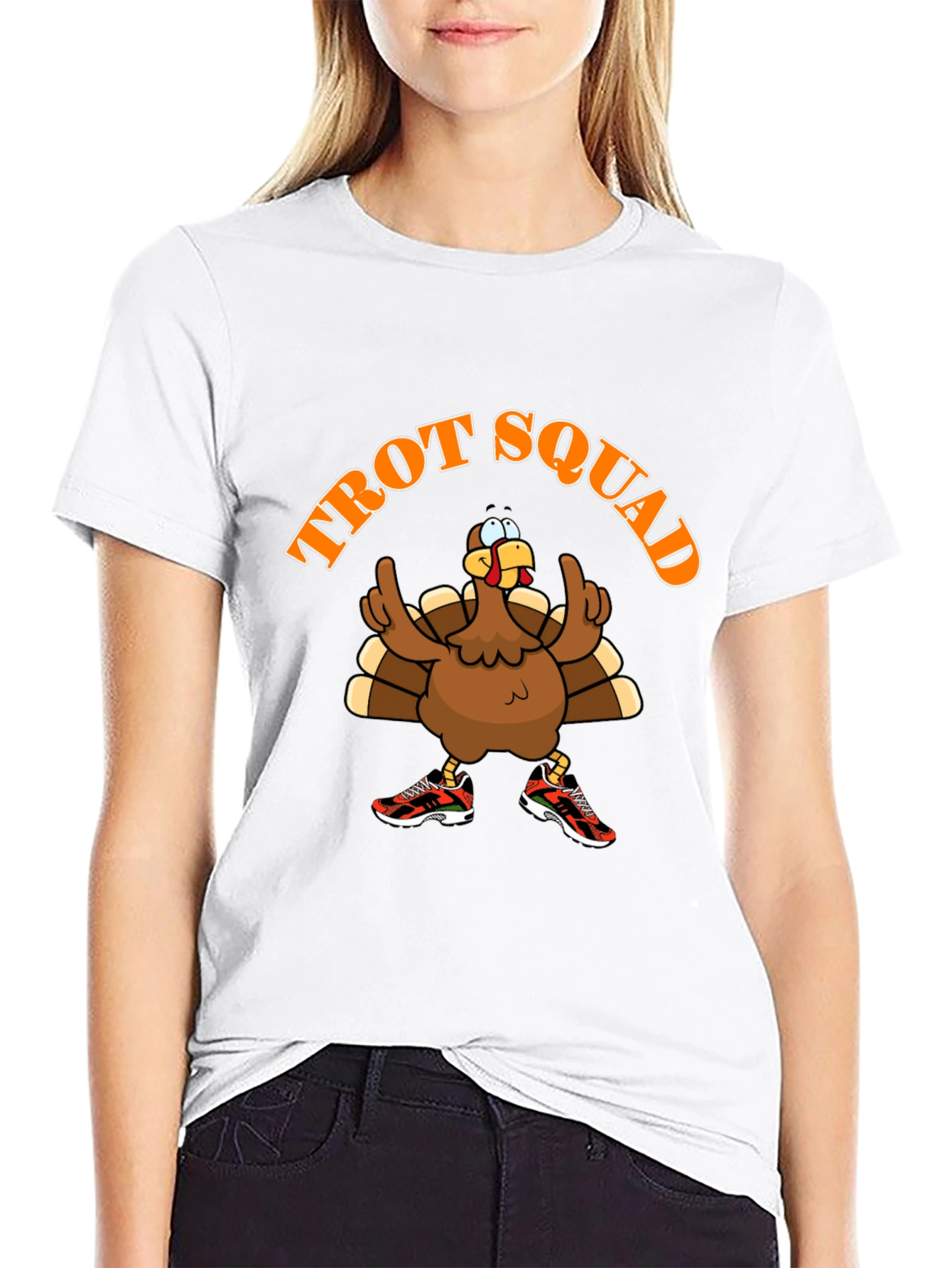 Trot Squad Thanksgiving Turkey Graphic T-Shirt