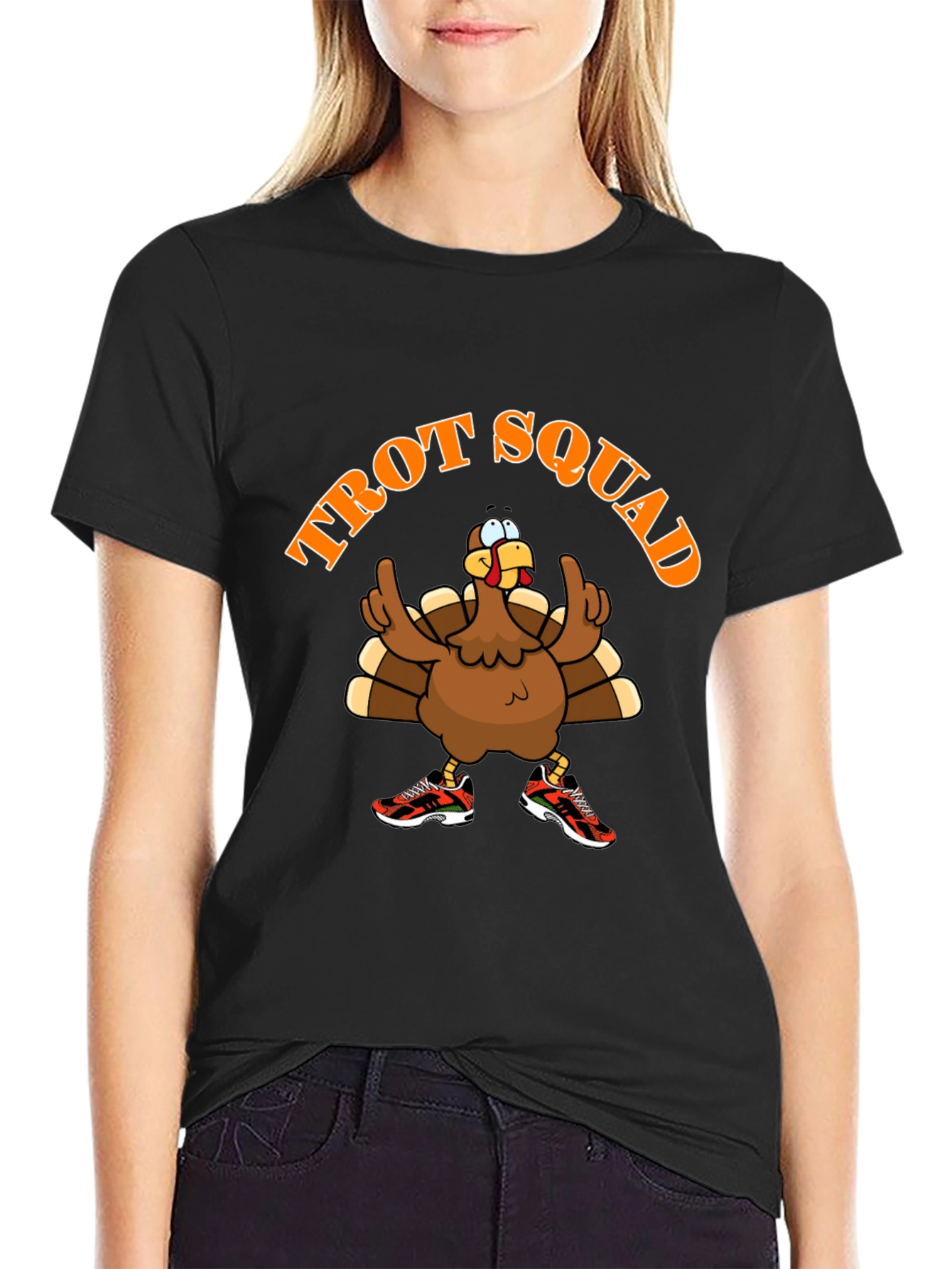 Trot Squad Thanksgiving Turkey Graphic T-Shirt