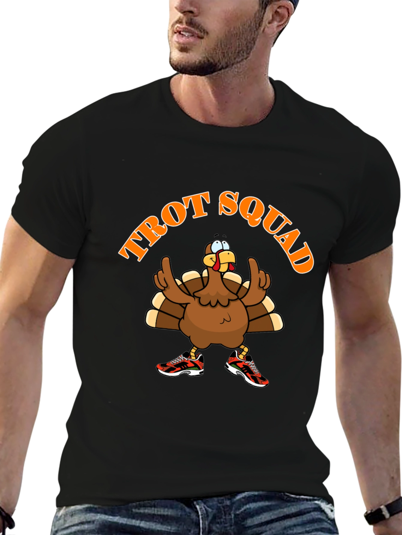 Trot Squad Thanksgiving Turkey Graphic T-Shirt
