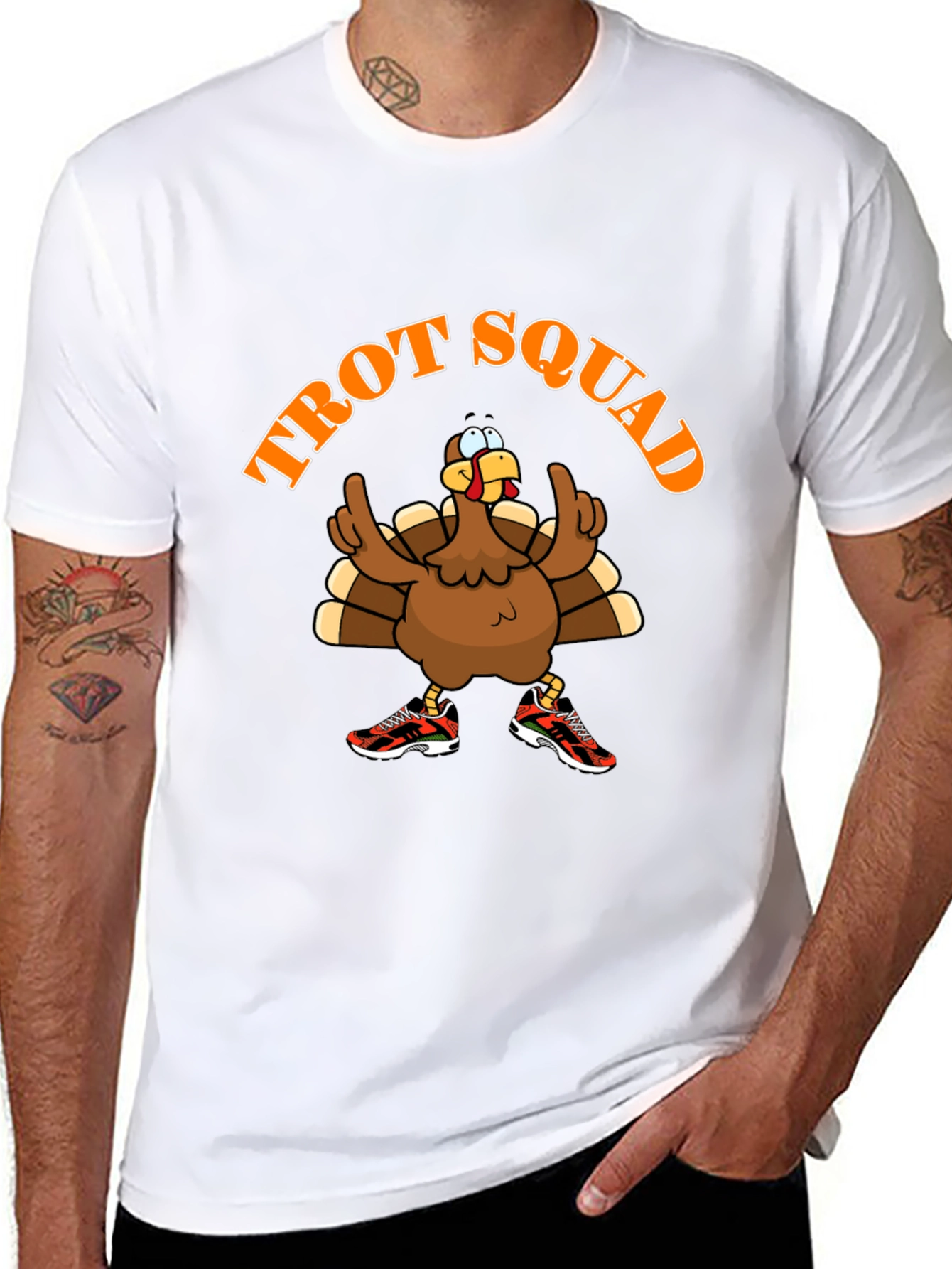 Trot Squad Thanksgiving Turkey Graphic T-Shirt